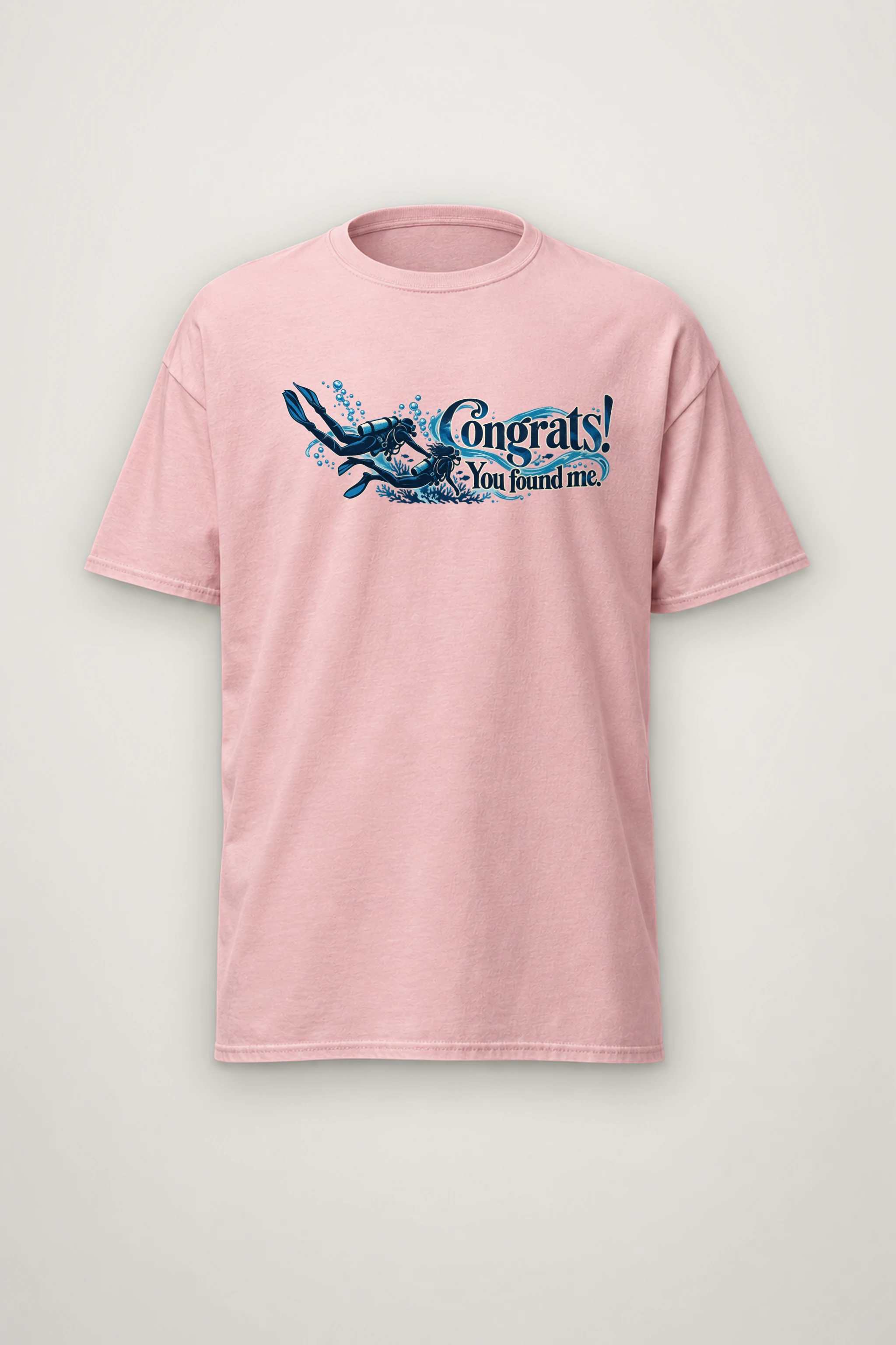 "Congrats! You Found Me." Heavyweight Unisex Crewneck T-shirt