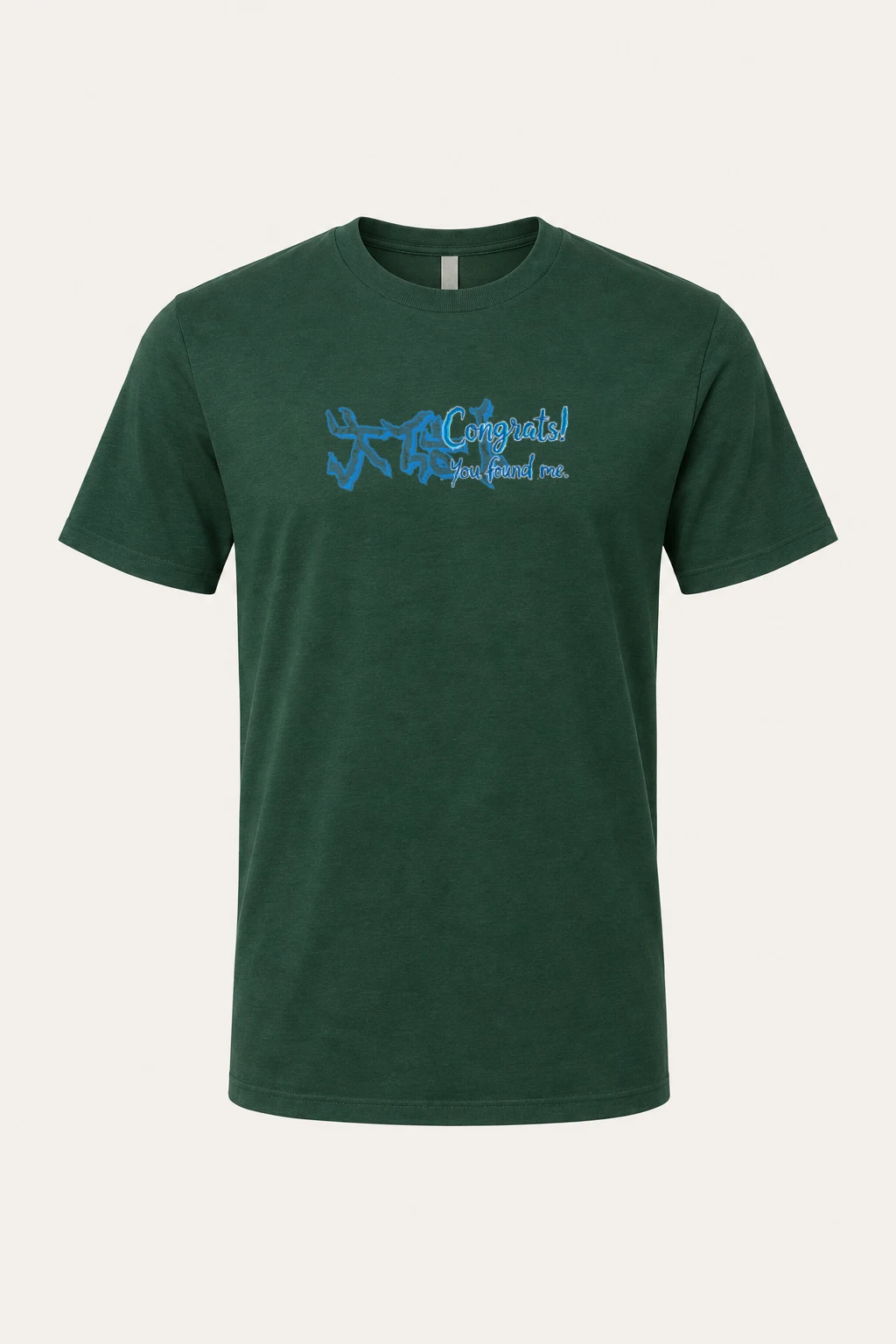 "Congrats! You Found Me." Heavyweight Unisex Crewneck T-shirt | Gildan 5000