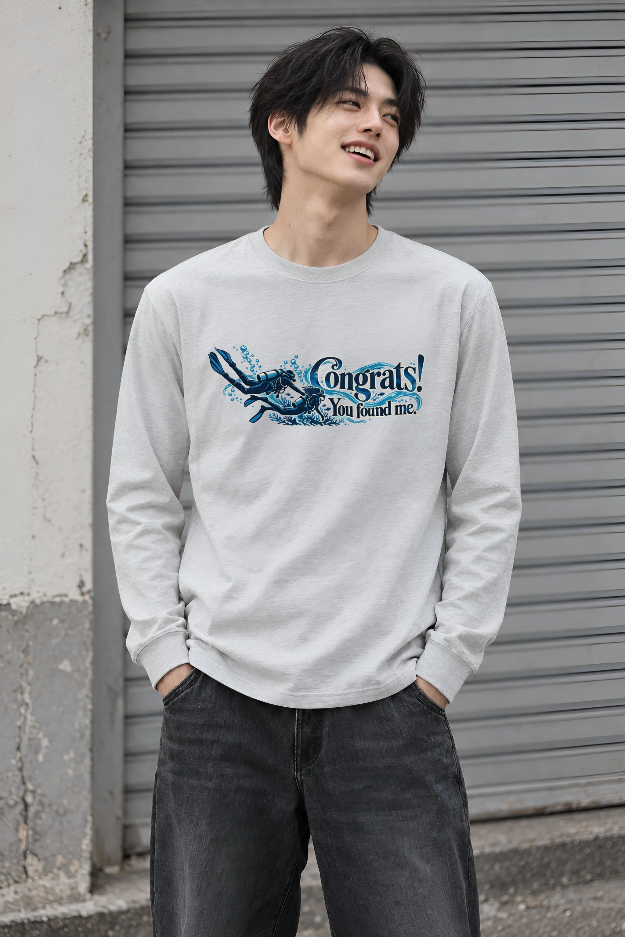 "Congrats You Found Me" Unisex Longsleeve T-shirt