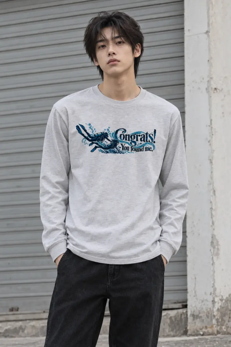 "Congrats You Found Me" Unisex Longsleeve T-shirt | Gildan 2400