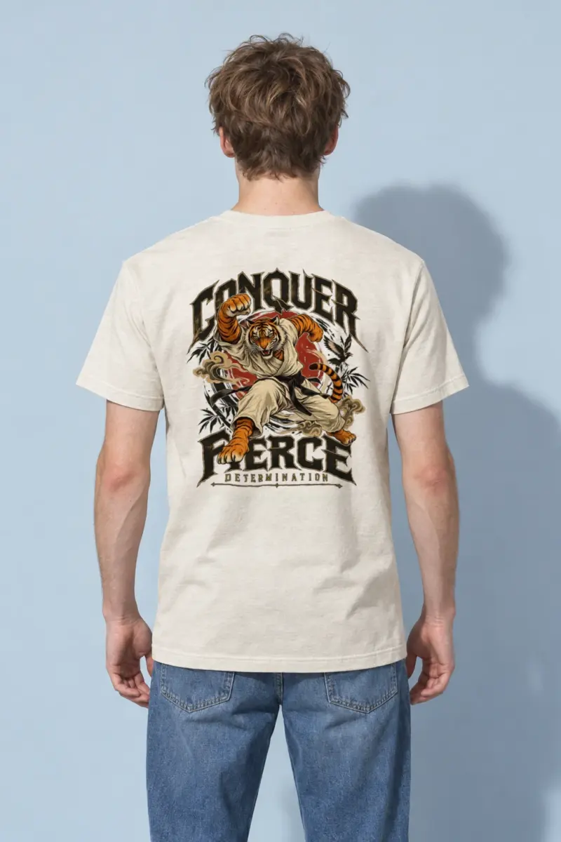 "Conquer Fierce Determination" Heavyweight Unisex Crewneck T-shirt
