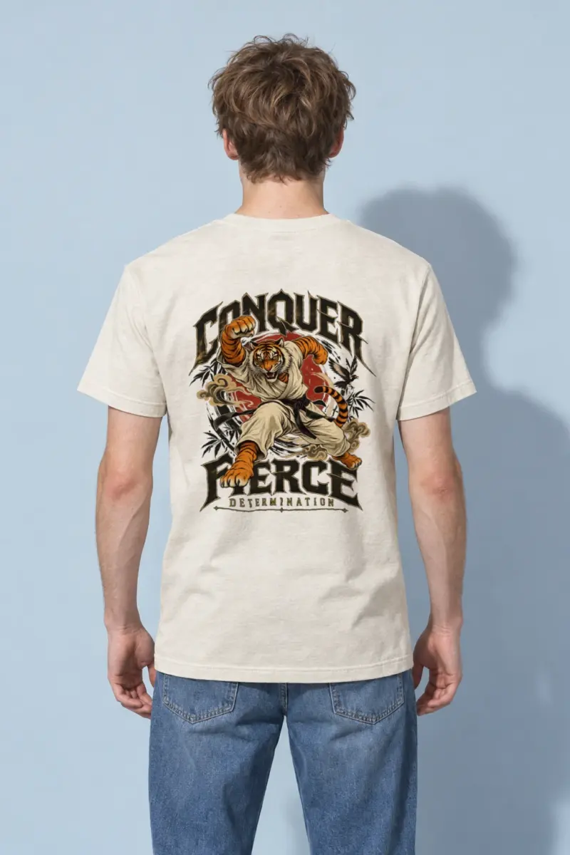"Conquer Fierce Determination" Heavyweight Unisex Crewneck T-shirt
