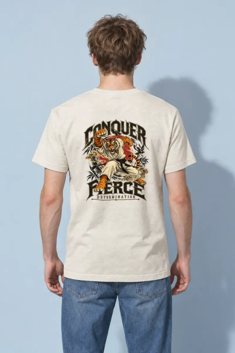 "Conquer Fierce Determination" Heavyweight Unisex Crewneck T-shirt