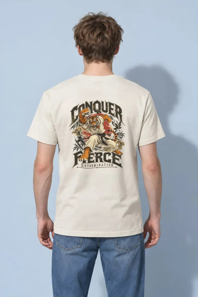 "Conquer Fierce Determination" Heavyweight Unisex Crewneck T-shirt