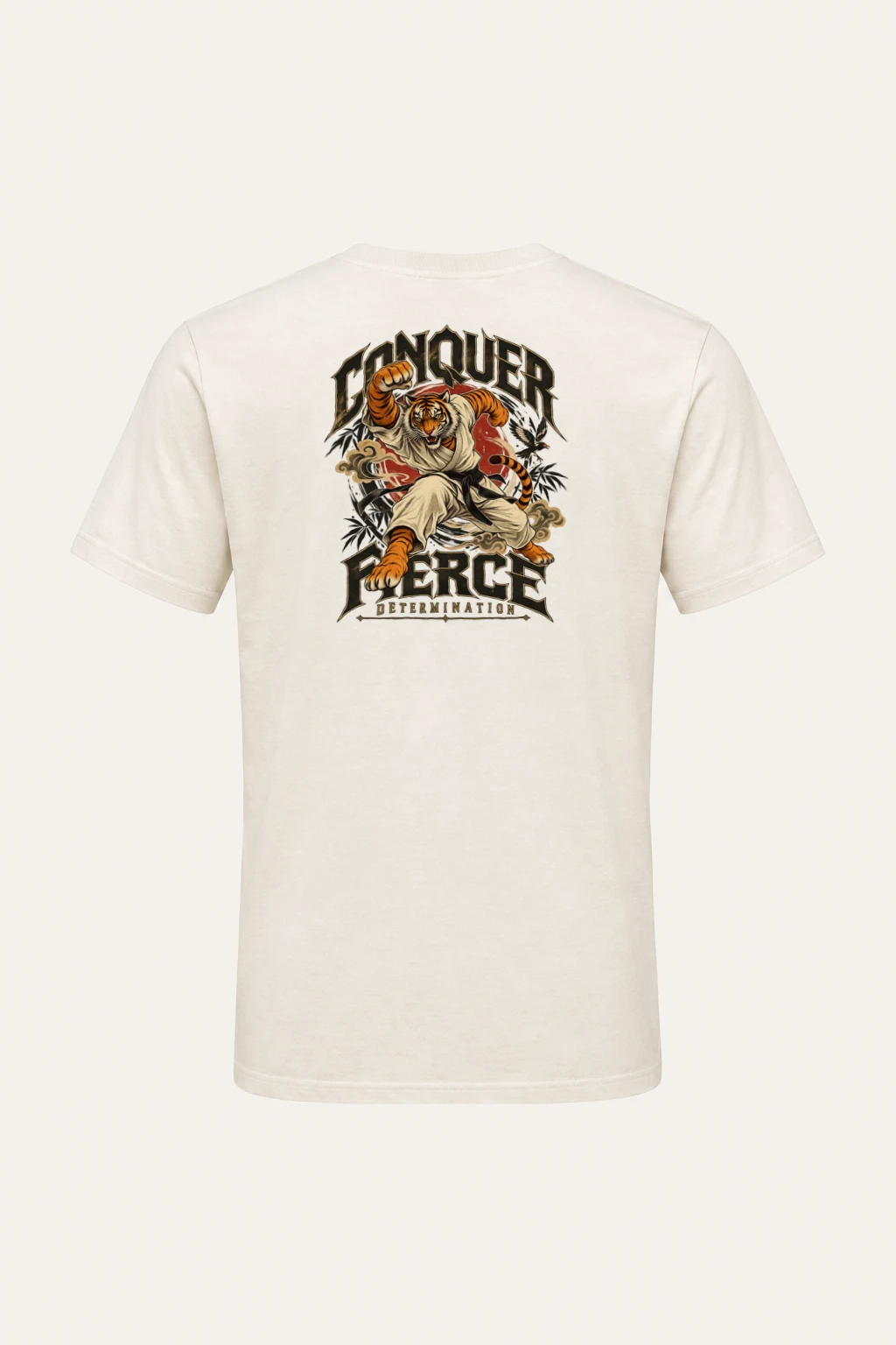"Conquer Fierce Determination" Heavyweight Unisex Crewneck T-shirt | Gildan 5000