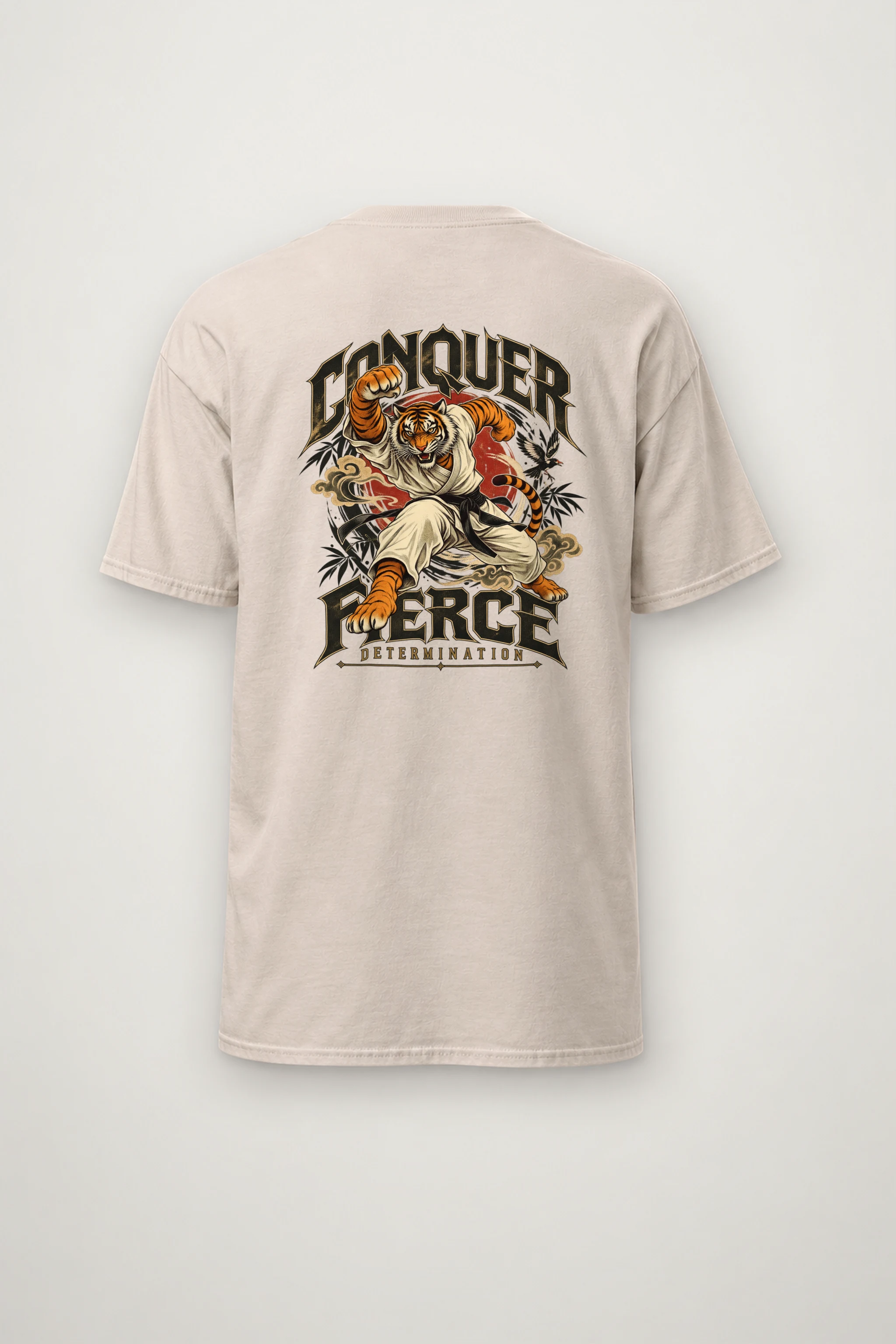 "Conquer Fierce Determination" Heavyweight Unisex Crewneck T-shirt