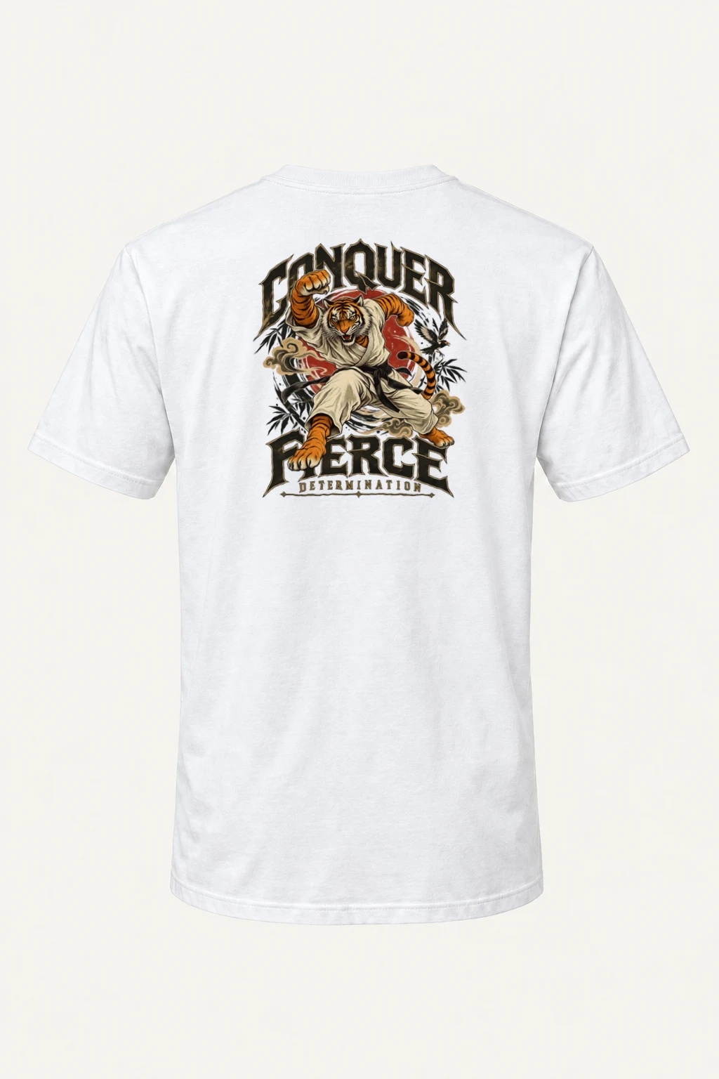 "Conquer Fierce Determination" Heavyweight Unisex Crewneck T-shirt | Gildan 5000