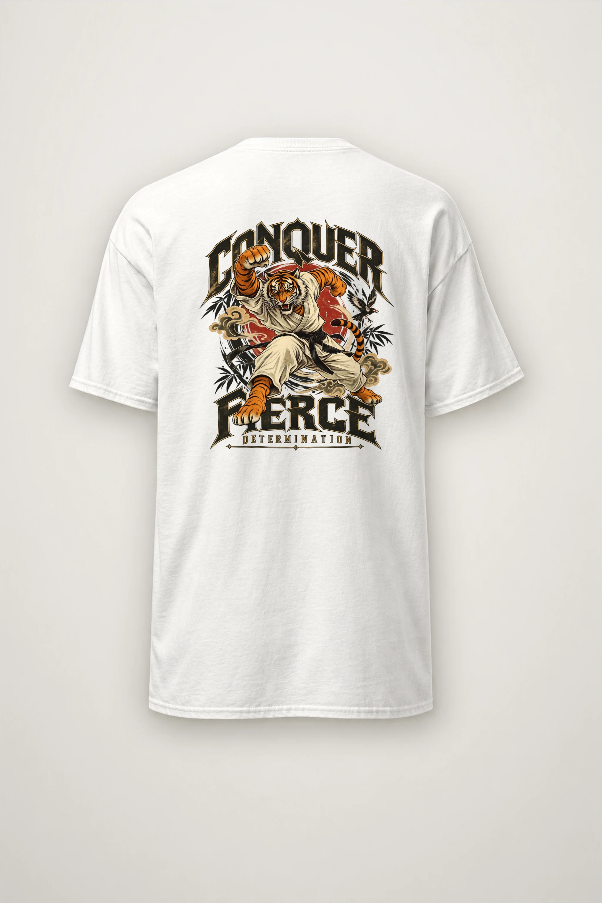 "Conquer Fierce Determination" Heavyweight Unisex Crewneck T-shirt