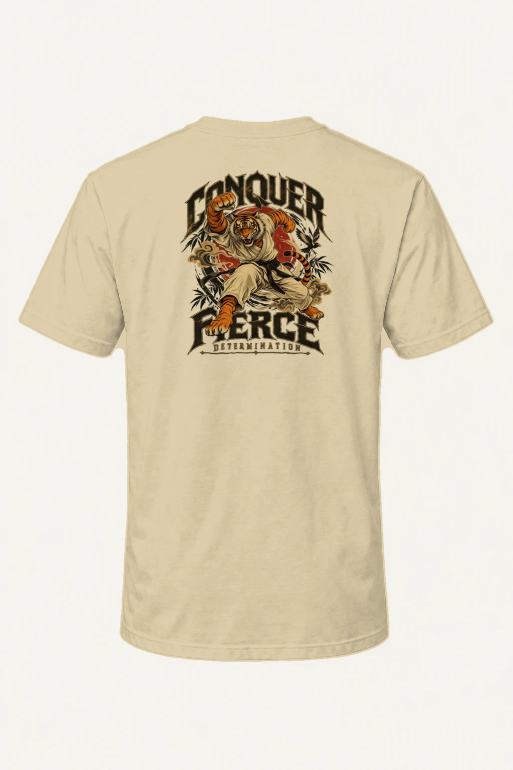 "Conquer Fierce Determination" Heavyweight Unisex Crewneck T-shirt | Gildan 5000