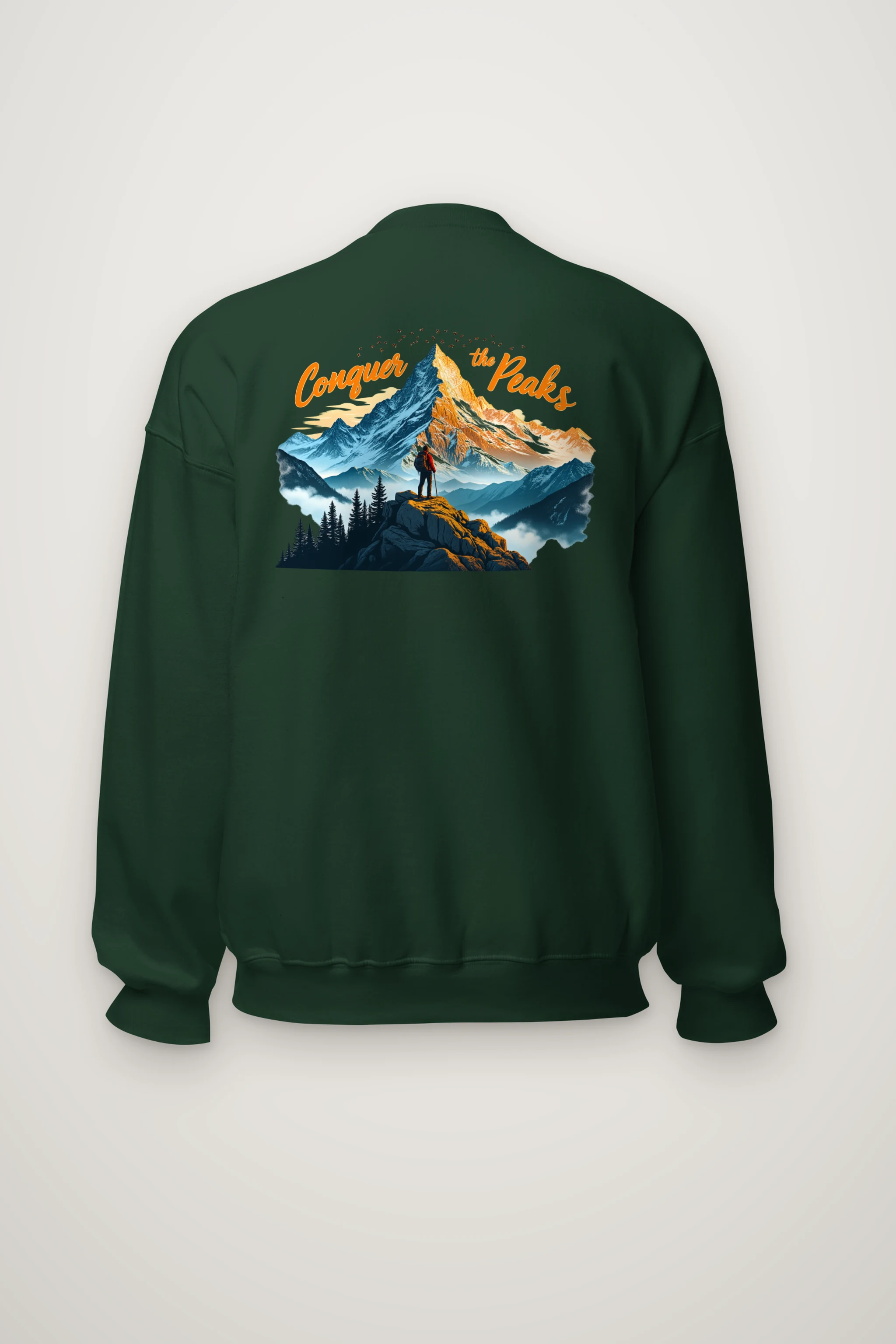 "Conquer The Peaks" Heavy Blend Unisex Crewneck Sweatshirt