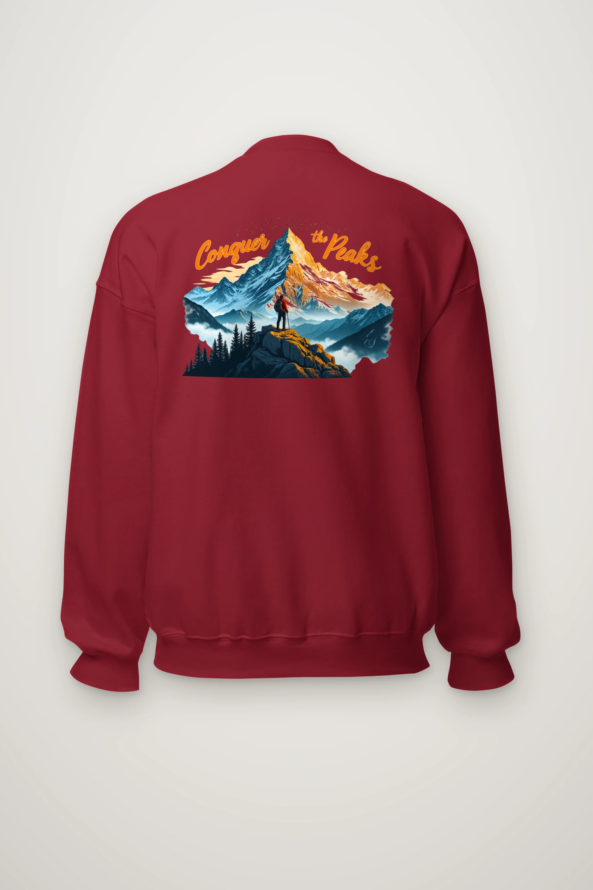 "Conquer The Peaks" Heavy Blend Unisex Crewneck Sweatshirt