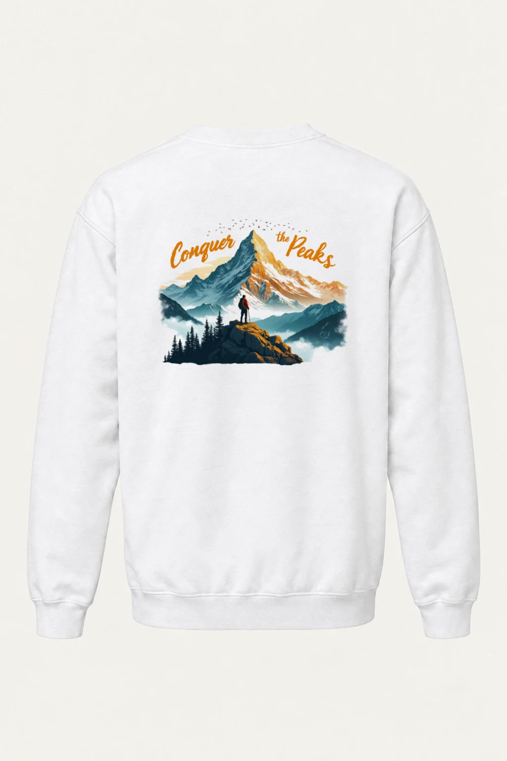 "Conquer The Peaks" Heavy Blend Unisex Crewneck Sweatshirt | Gildan 18000