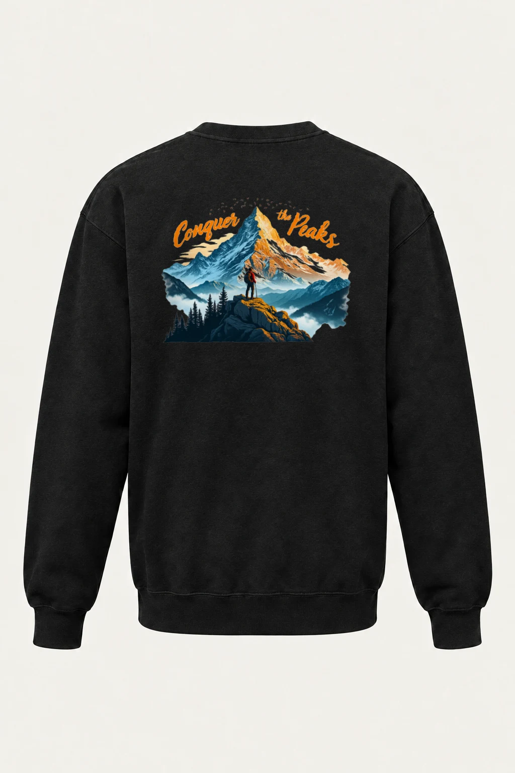 "Conquer The Peaks" Heavy Blend Unisex Crewneck Sweatshirt | Gildan 18000