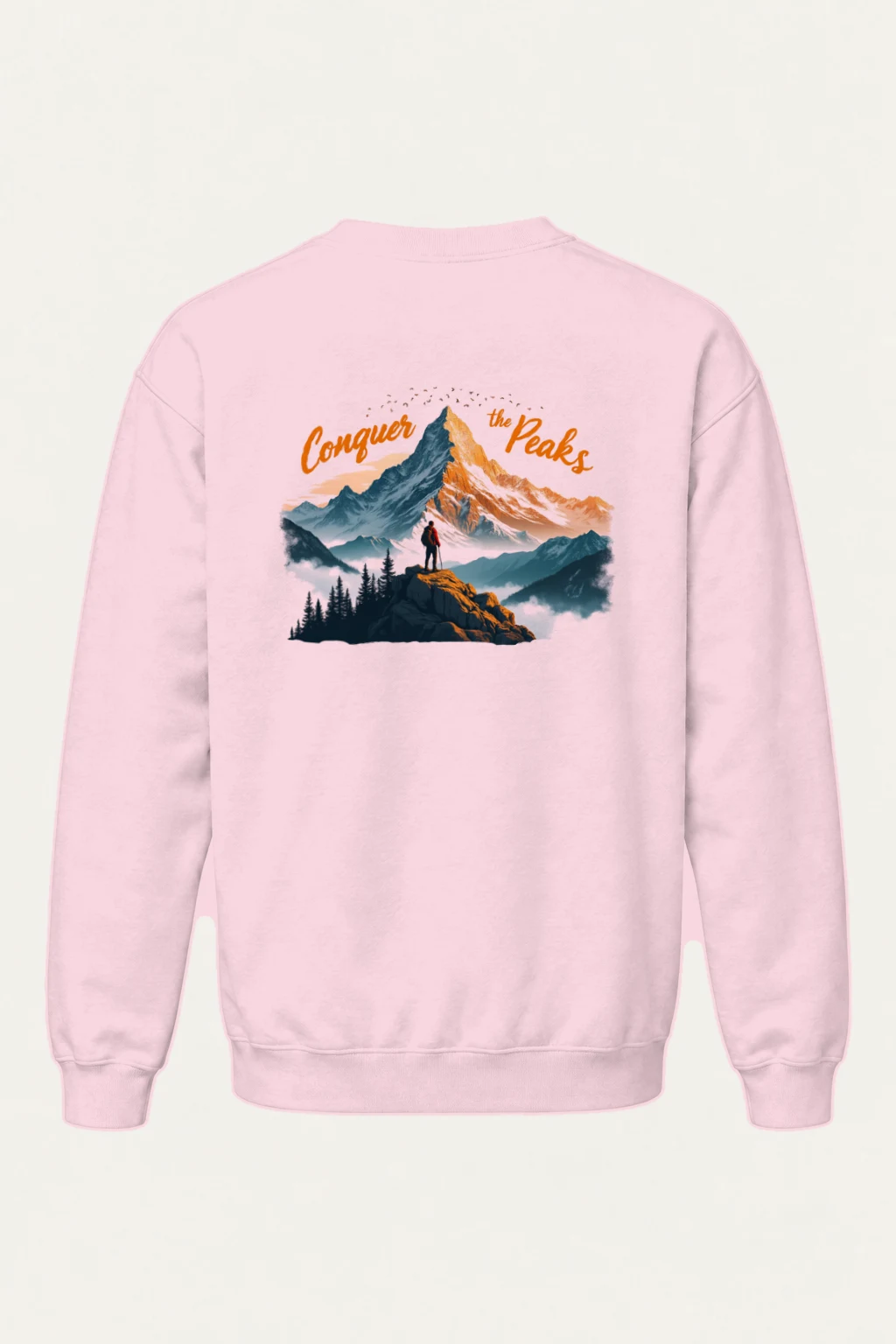 "Conquer The Peaks" Heavy Blend Unisex Crewneck Sweatshirt | Gildan 18000