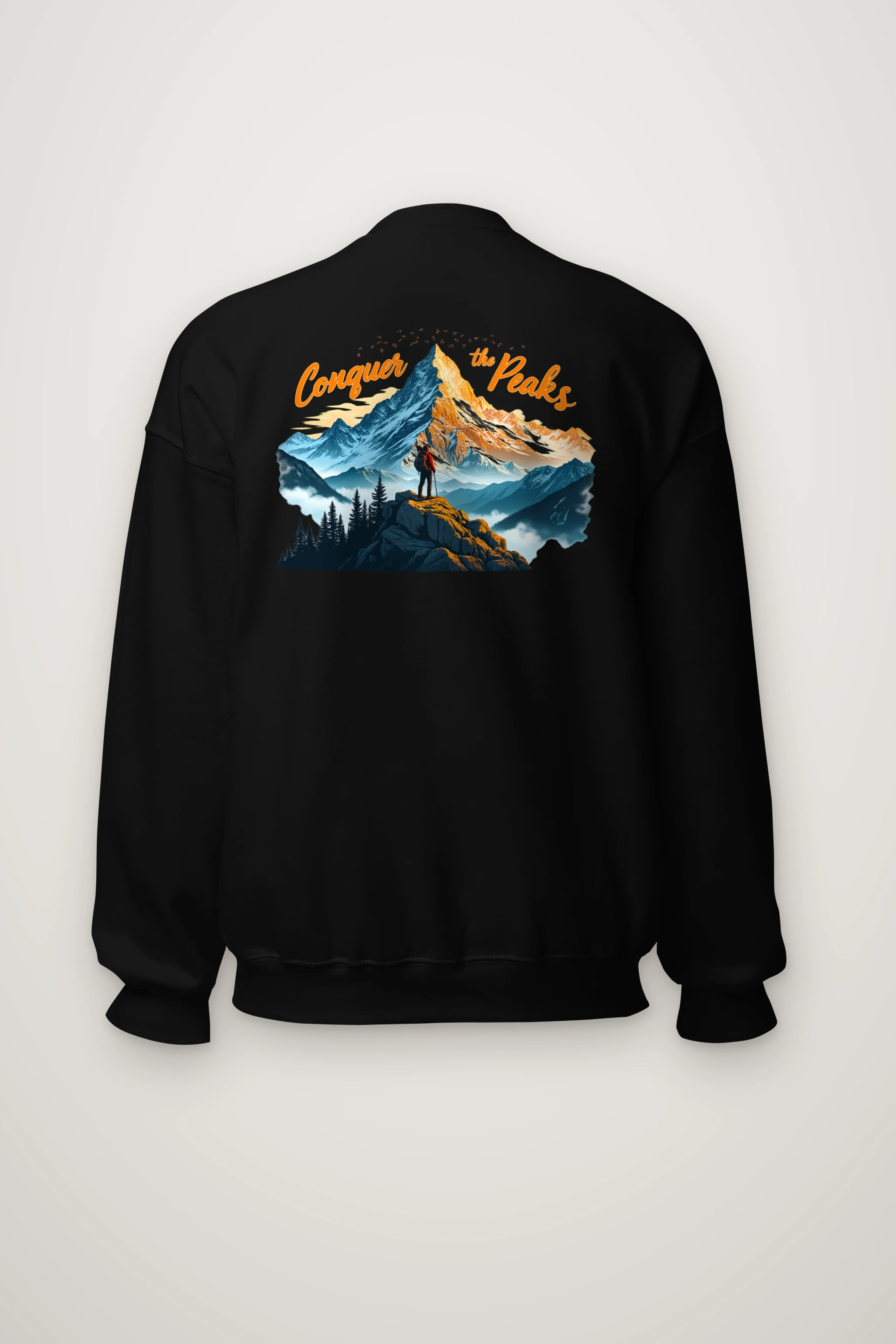 "Conquer The Peaks" Heavy Blend Unisex Crewneck Sweatshirt