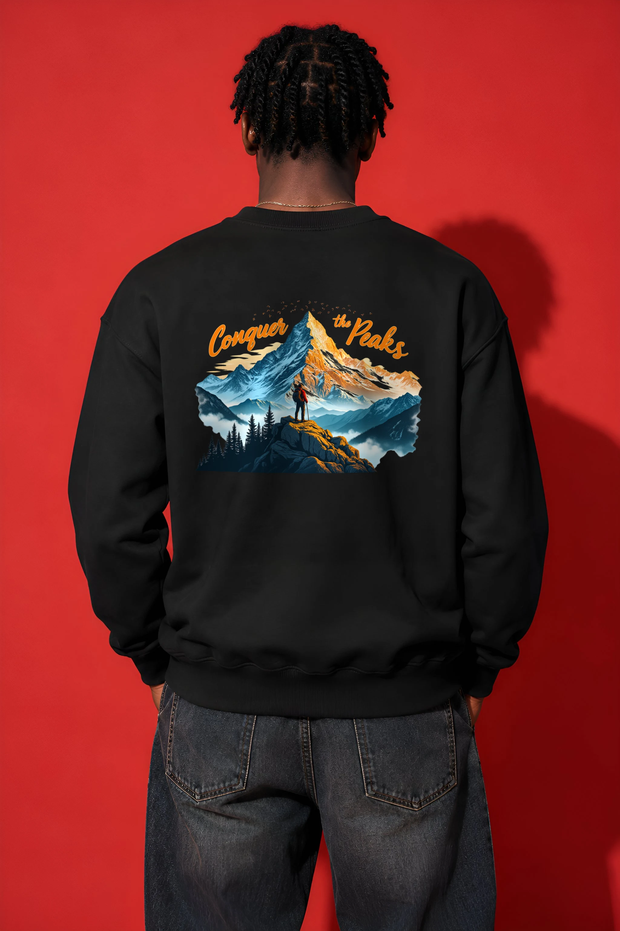"Conquer The Peaks" 1 Crewneck Sweatshirt