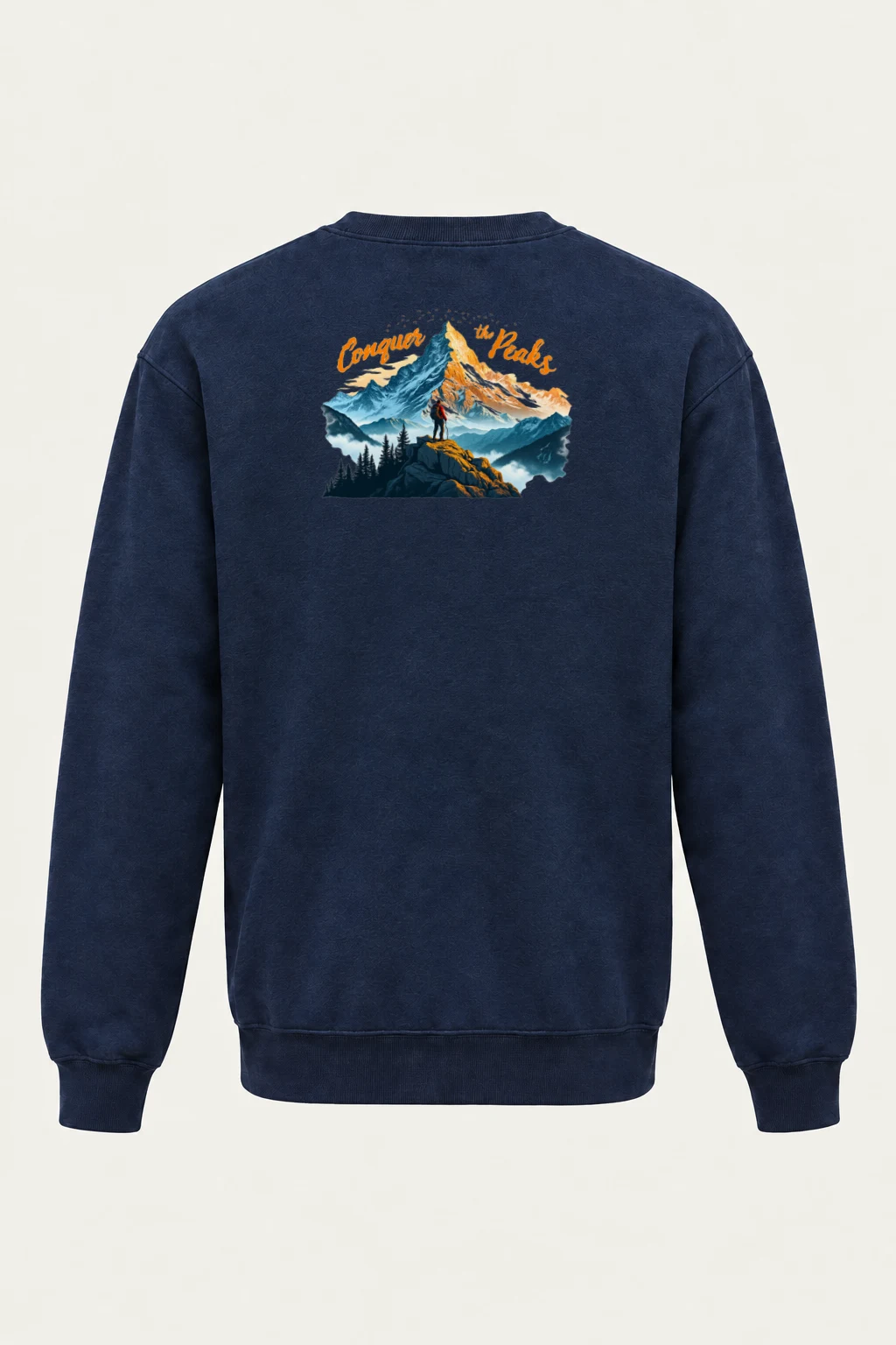 "Conquer The Peaks" Heavy Blend Unisex Crewneck Sweatshirt | Gildan 18000