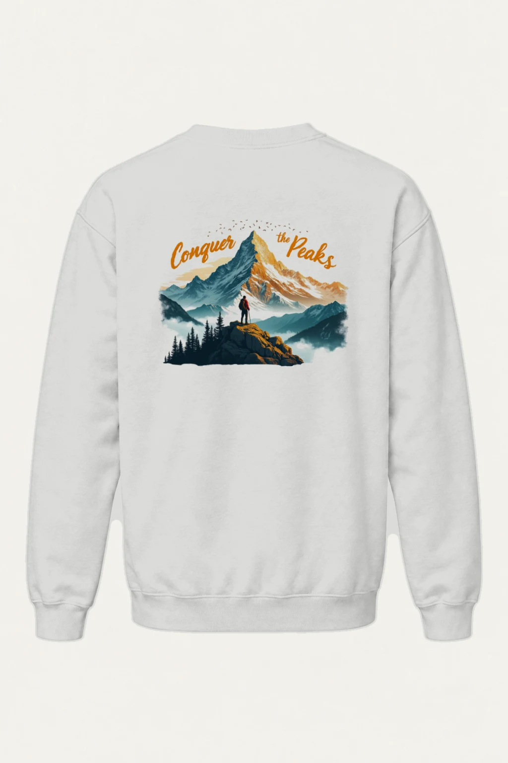 "Conquer The Peaks" Heavy Blend Unisex Crewneck Sweatshirt | Gildan 18000