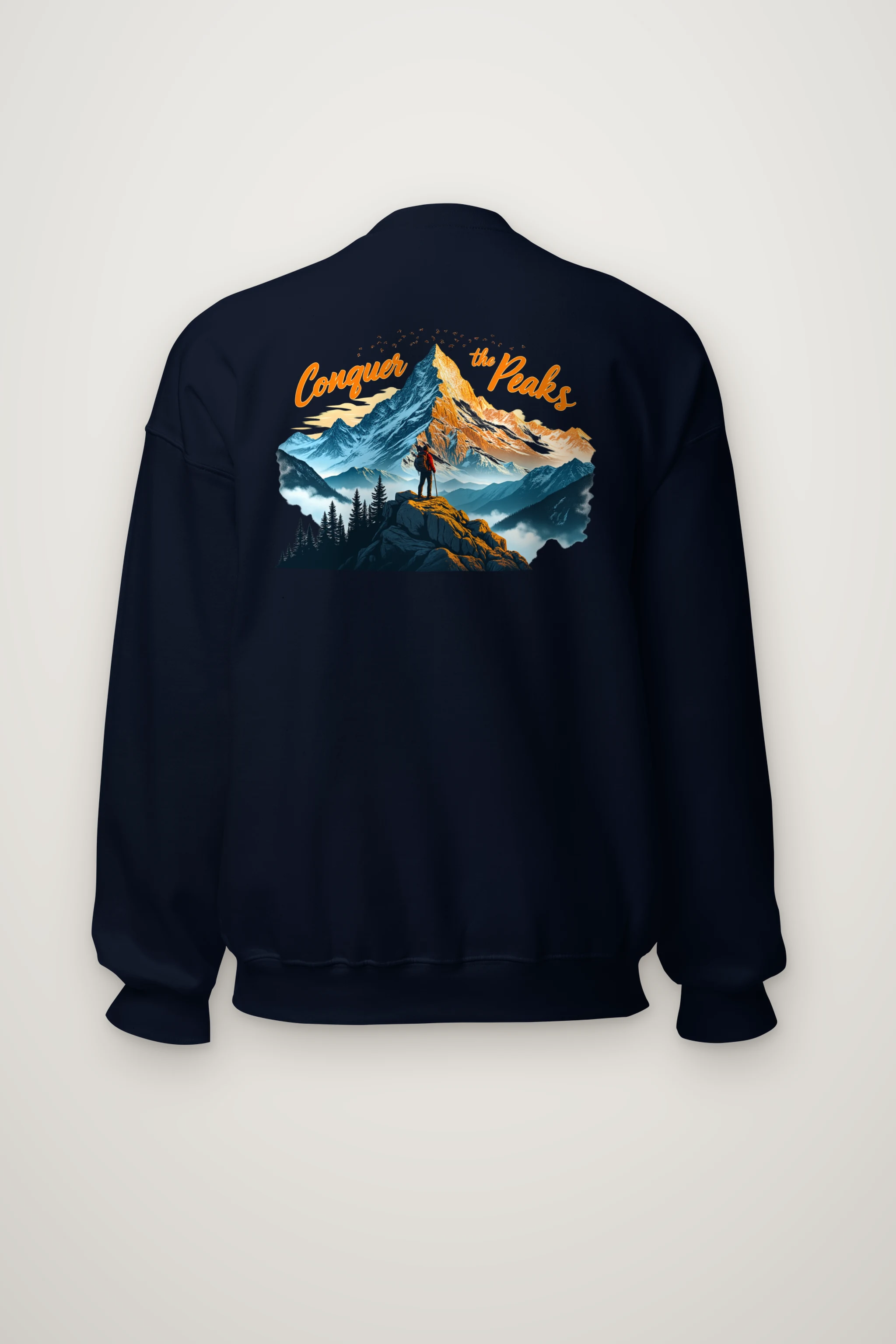 "Conquer The Peaks" Heavy Blend Unisex Crewneck Sweatshirt