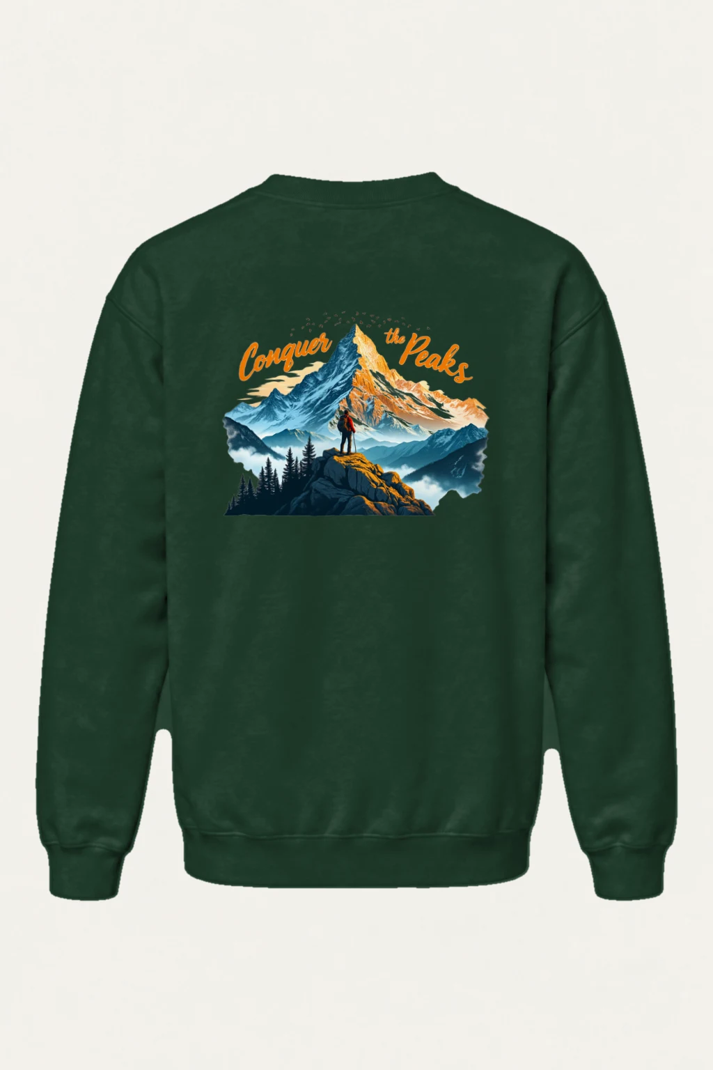 "Conquer The Peaks" Heavy Blend Unisex Crewneck Sweatshirt | Gildan 18000