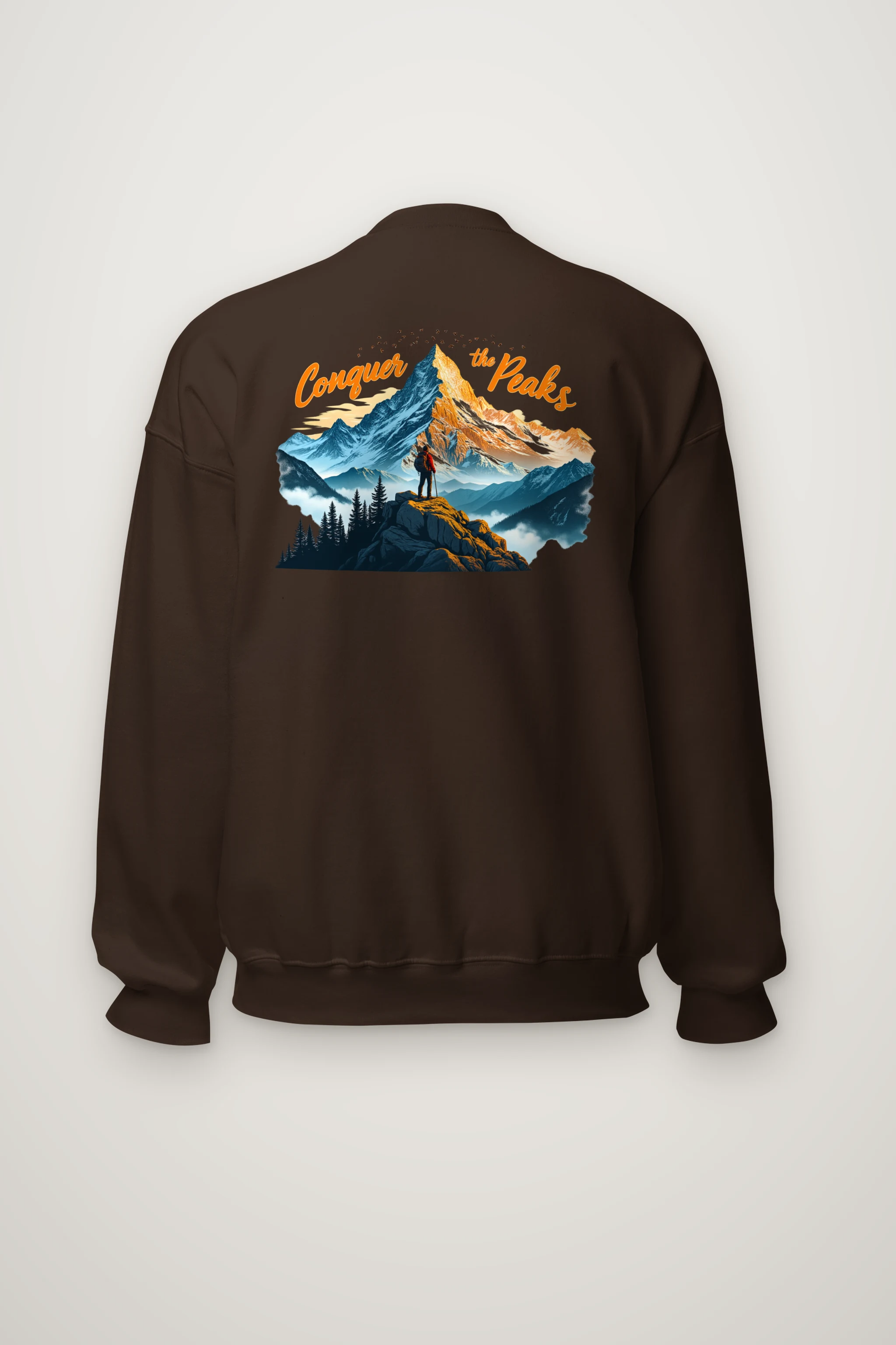 "Conquer The Peaks" Heavy Blend Unisex Crewneck Sweatshirt
