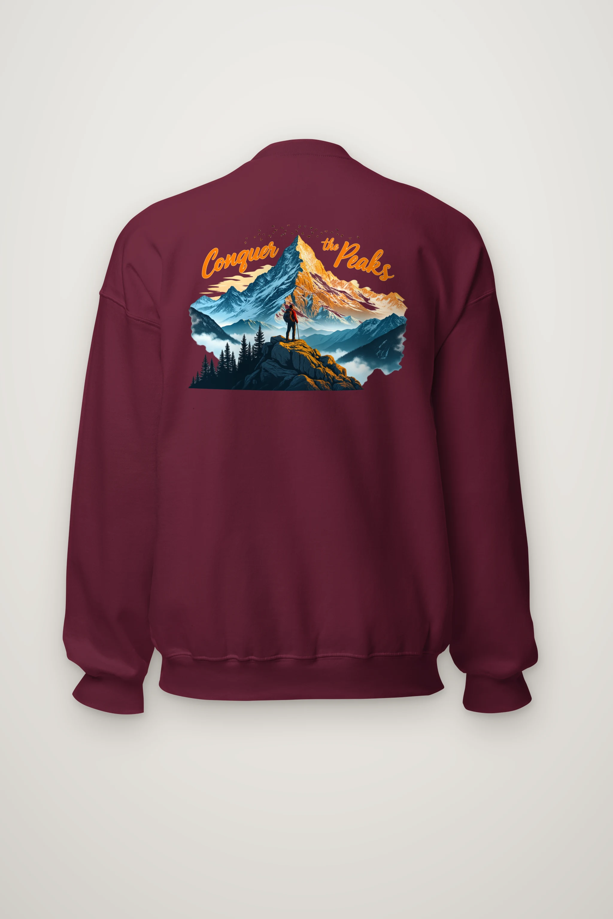 "Conquer The Peaks" Heavy Blend Unisex Crewneck Sweatshirt