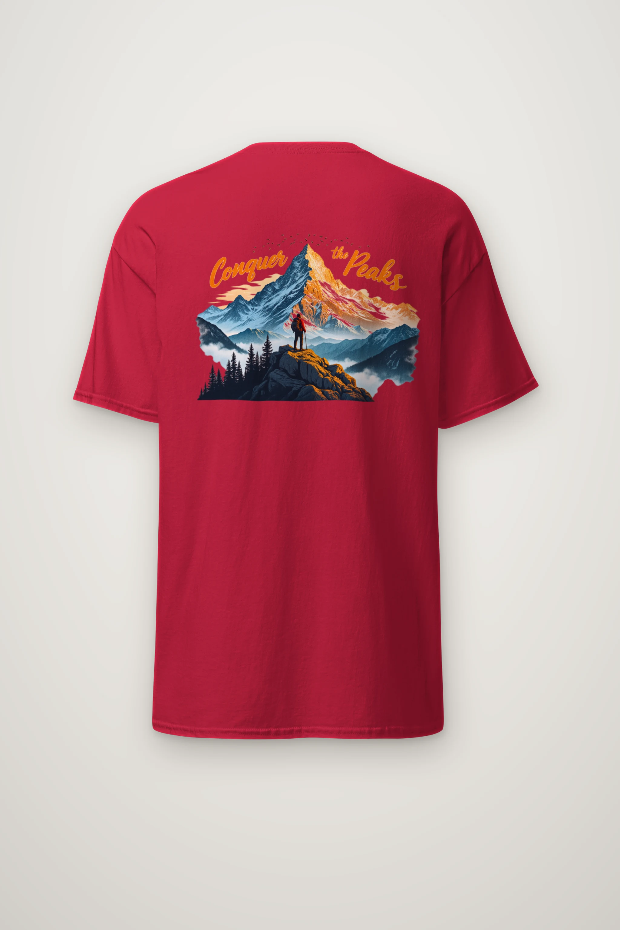 "Conquer The Peaks" Heavyweight Unisex Crewneck T-shirt