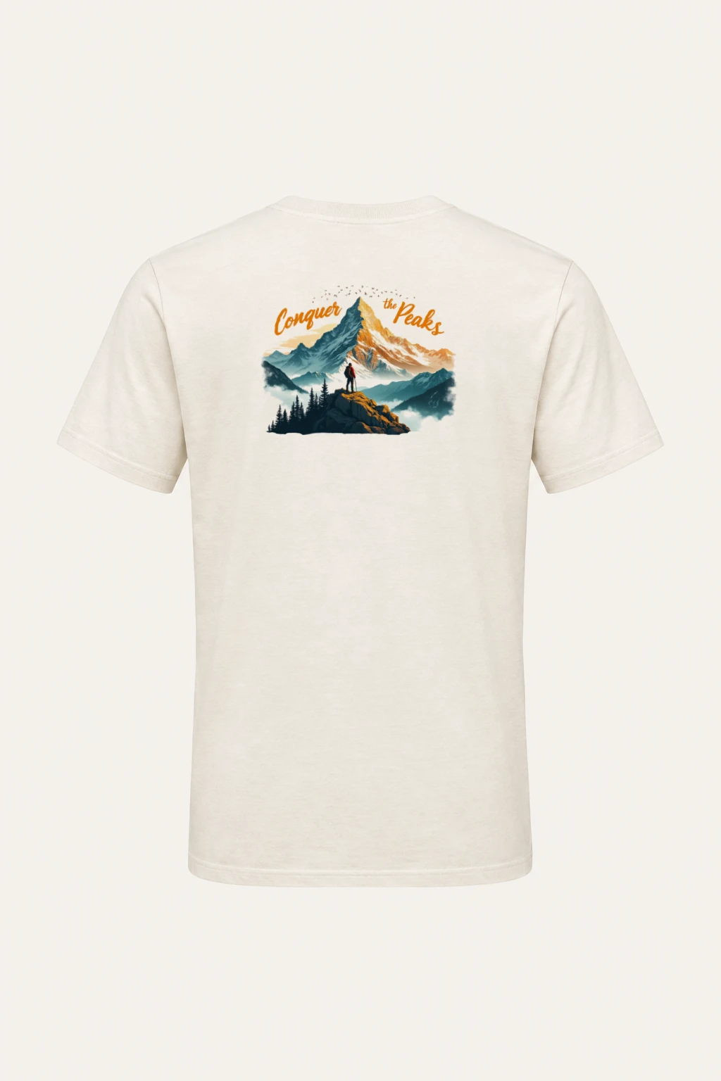 "Conquer The Peaks" Heavyweight Unisex Crewneck T-shirt | Gildan 5000