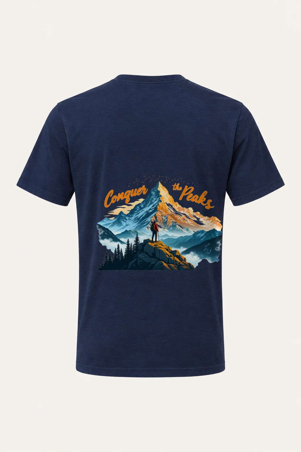 "Conquer The Peaks" Heavyweight Unisex Crewneck T-shirt | Gildan 5000