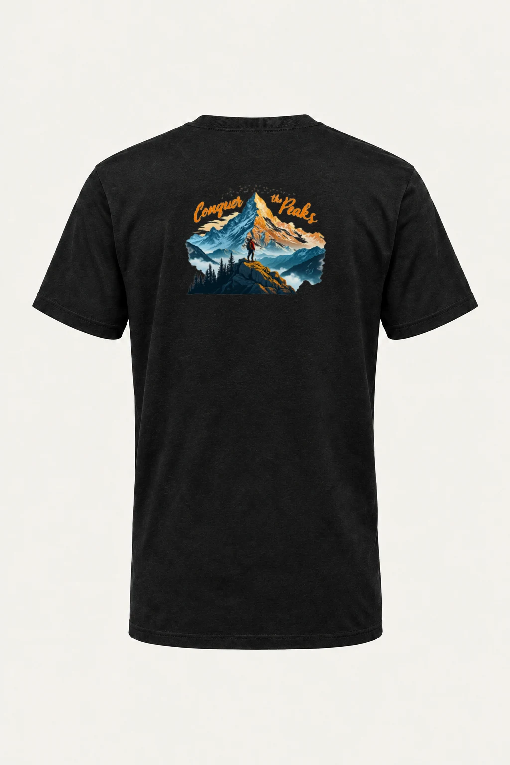 "Conquer The Peaks" Heavyweight Unisex Crewneck T-shirt | Gildan 5000