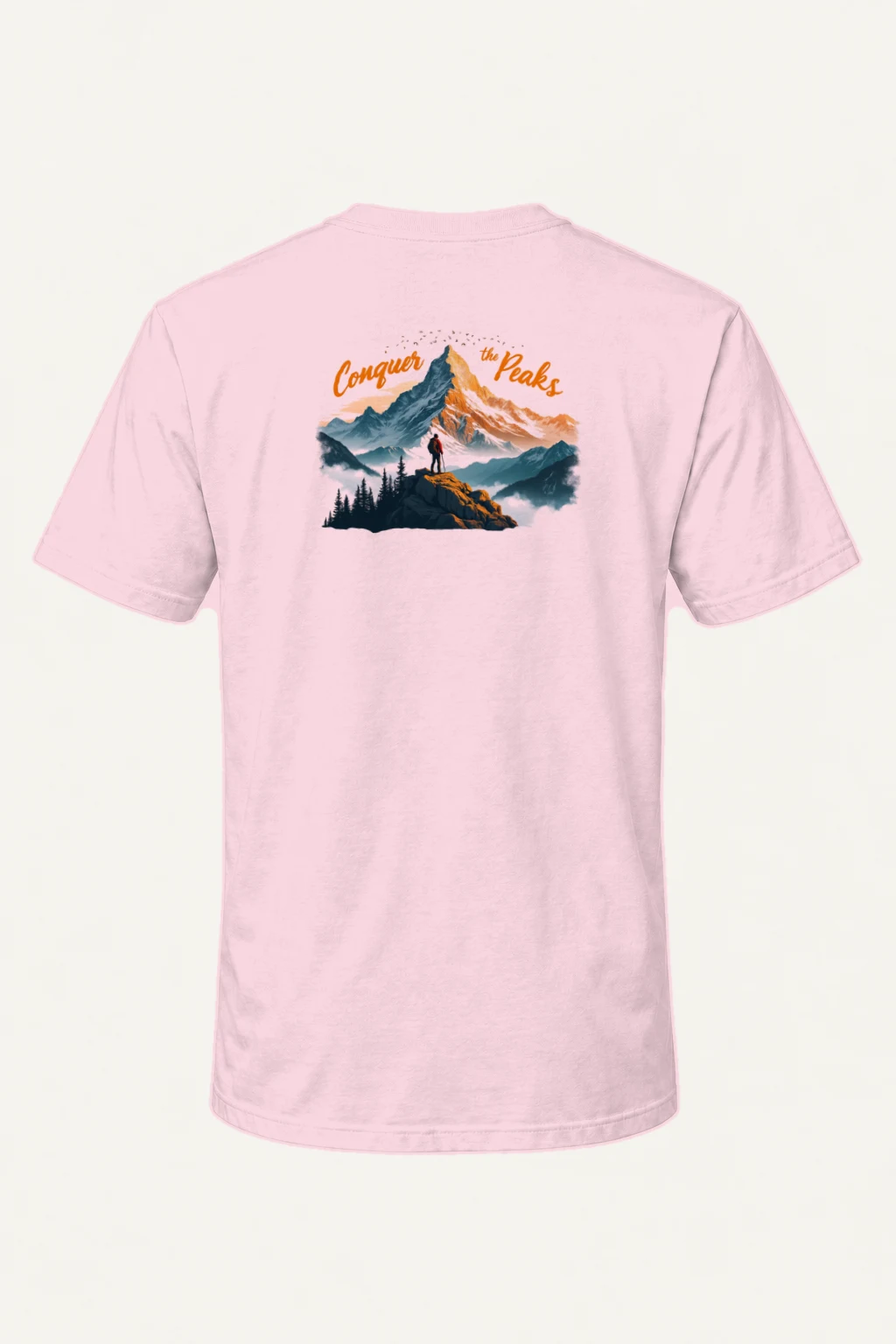 "Conquer The Peaks" Heavyweight Unisex Crewneck T-shirt | Gildan 5000