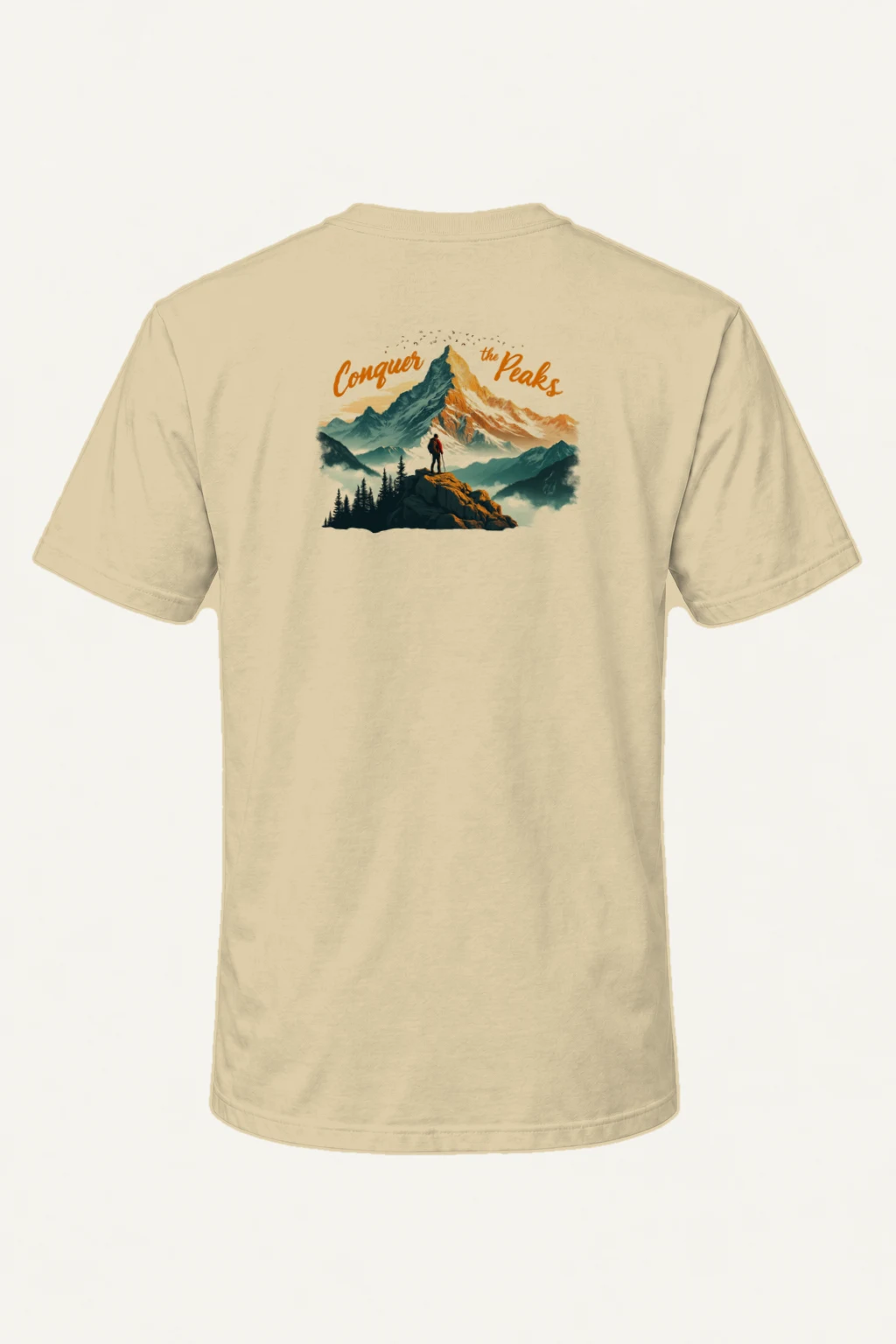 "Conquer The Peaks" Heavyweight Unisex Crewneck T-shirt | Gildan 5000