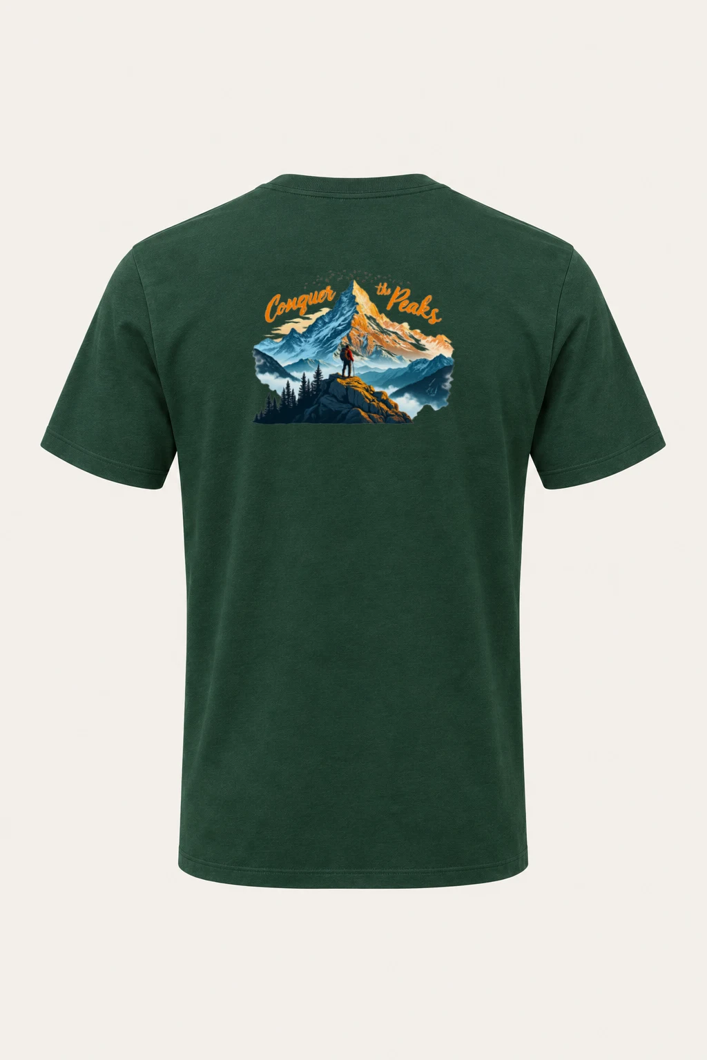 "Conquer The Peaks" Heavyweight Unisex Crewneck T-shirt | Gildan 5000