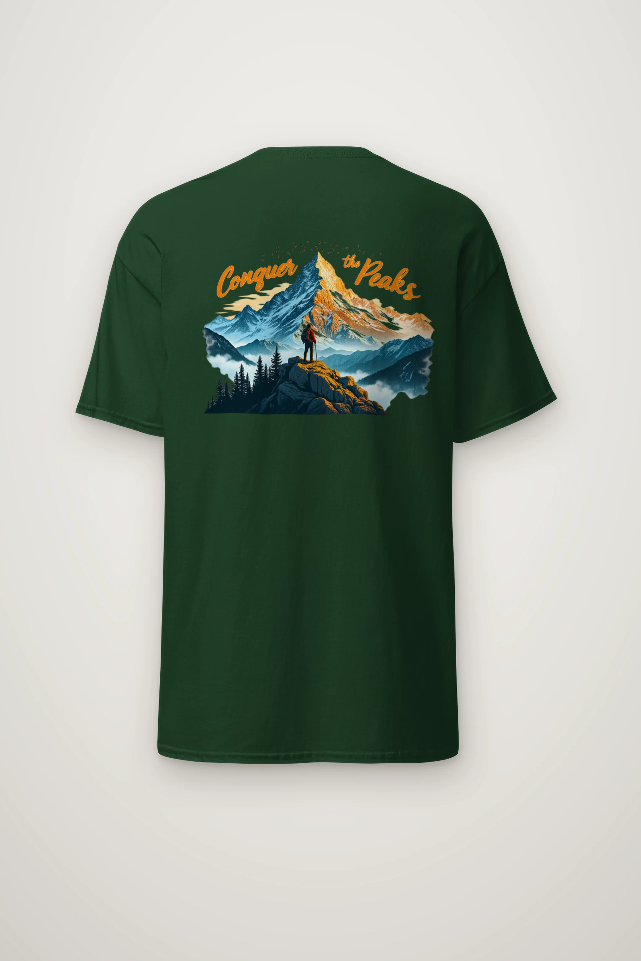 "Conquer The Peaks" Heavyweight Unisex Crewneck T-shirt