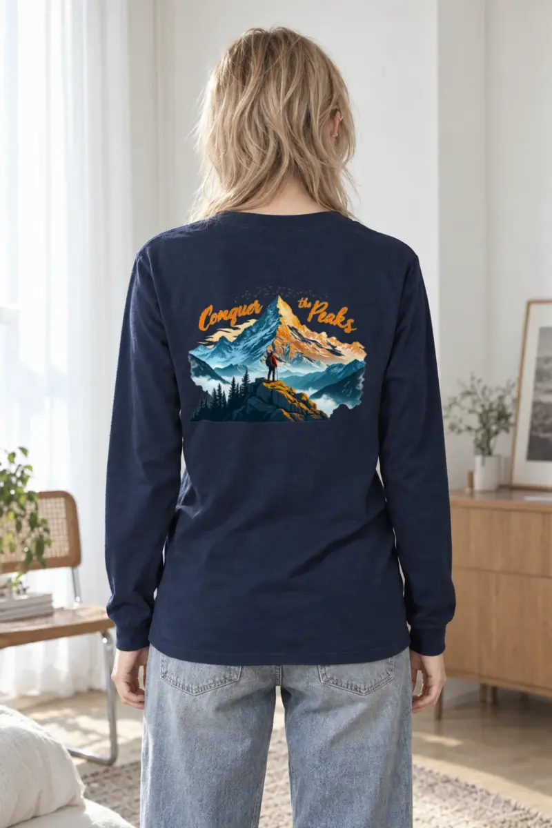 "Conquer The Peaks" Unisex Longsleeve T-shirt