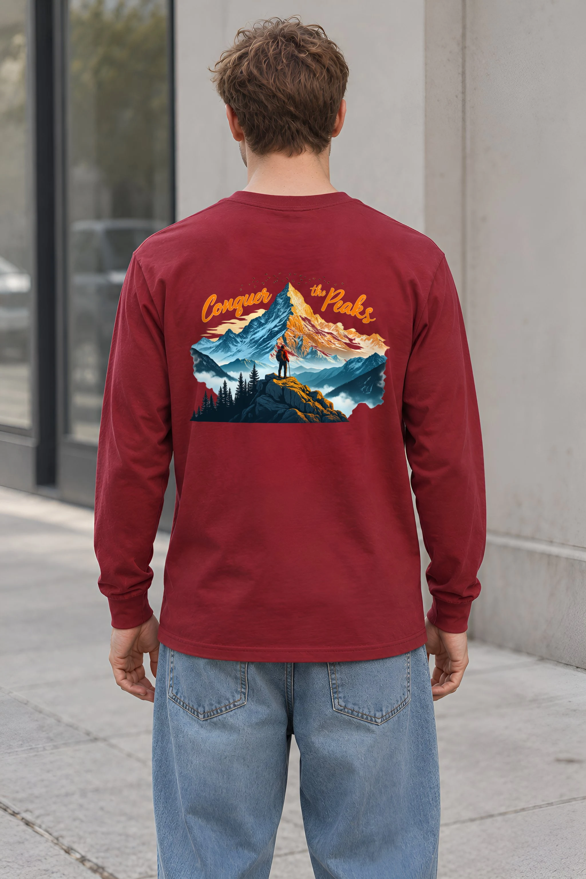 "Conquer The Peaks" Unisex Longsleeve T-shirt