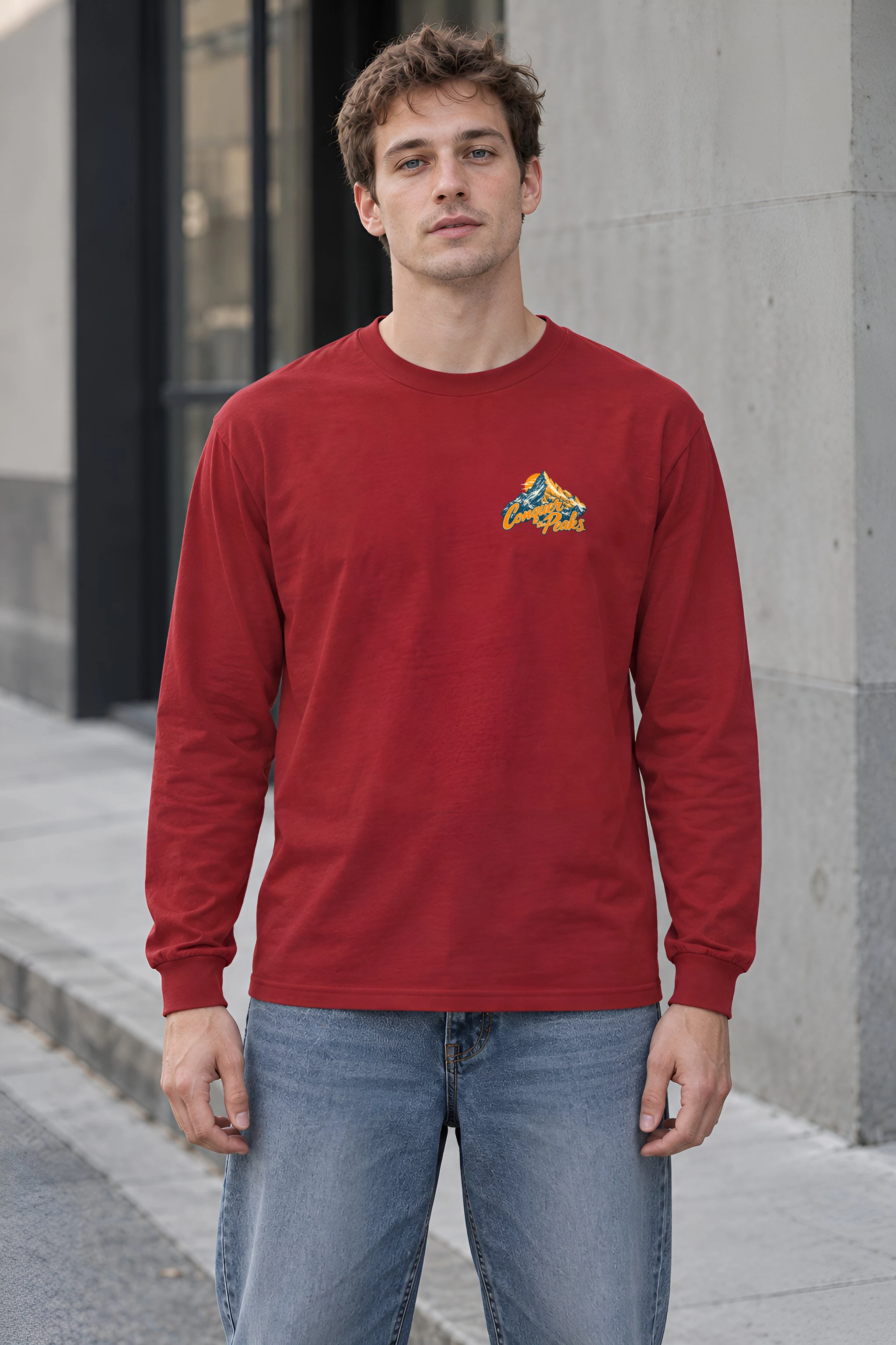 "Conquer The Peaks" Unisex Longsleeve T-shirt