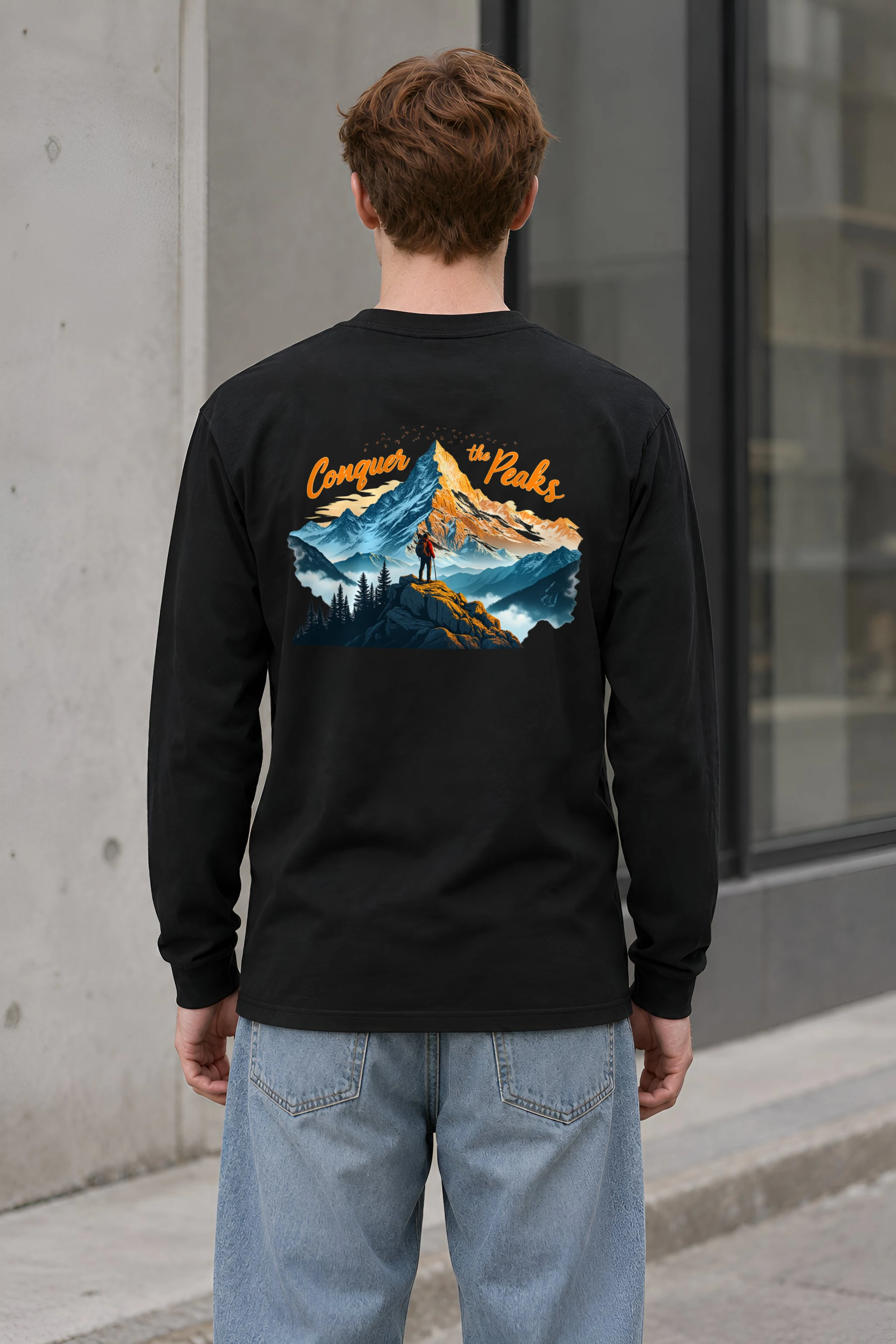 "Conquer The Peaks" Unisex Longsleeve T-shirt