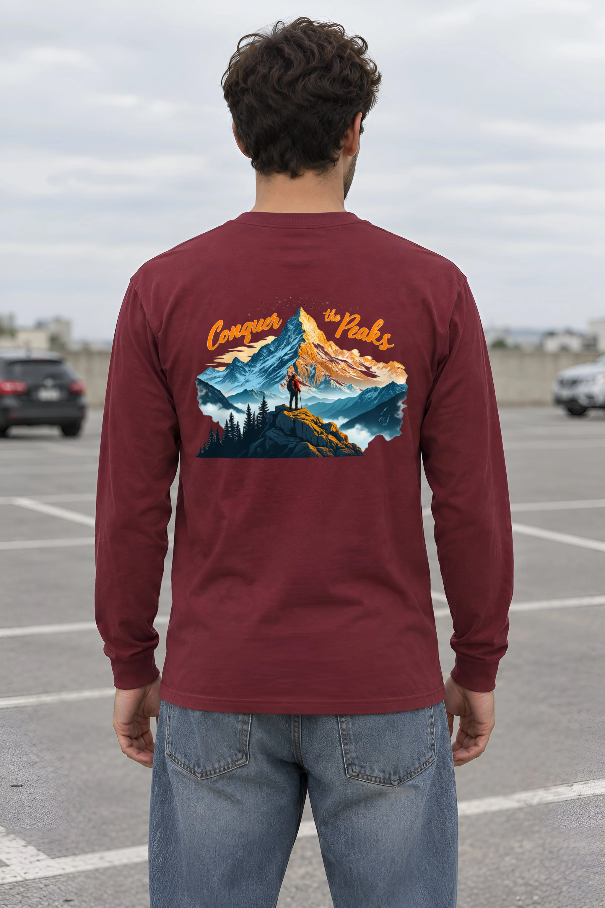 "Conquer The Peaks" Unisex Longsleeve T-shirt
