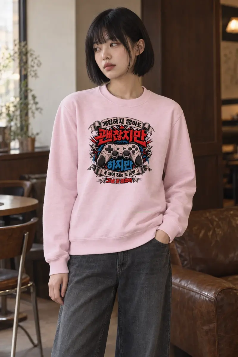 "Controller Ribbon Graphic" Heavy Blend Unisex Crewneck Sweatshirt