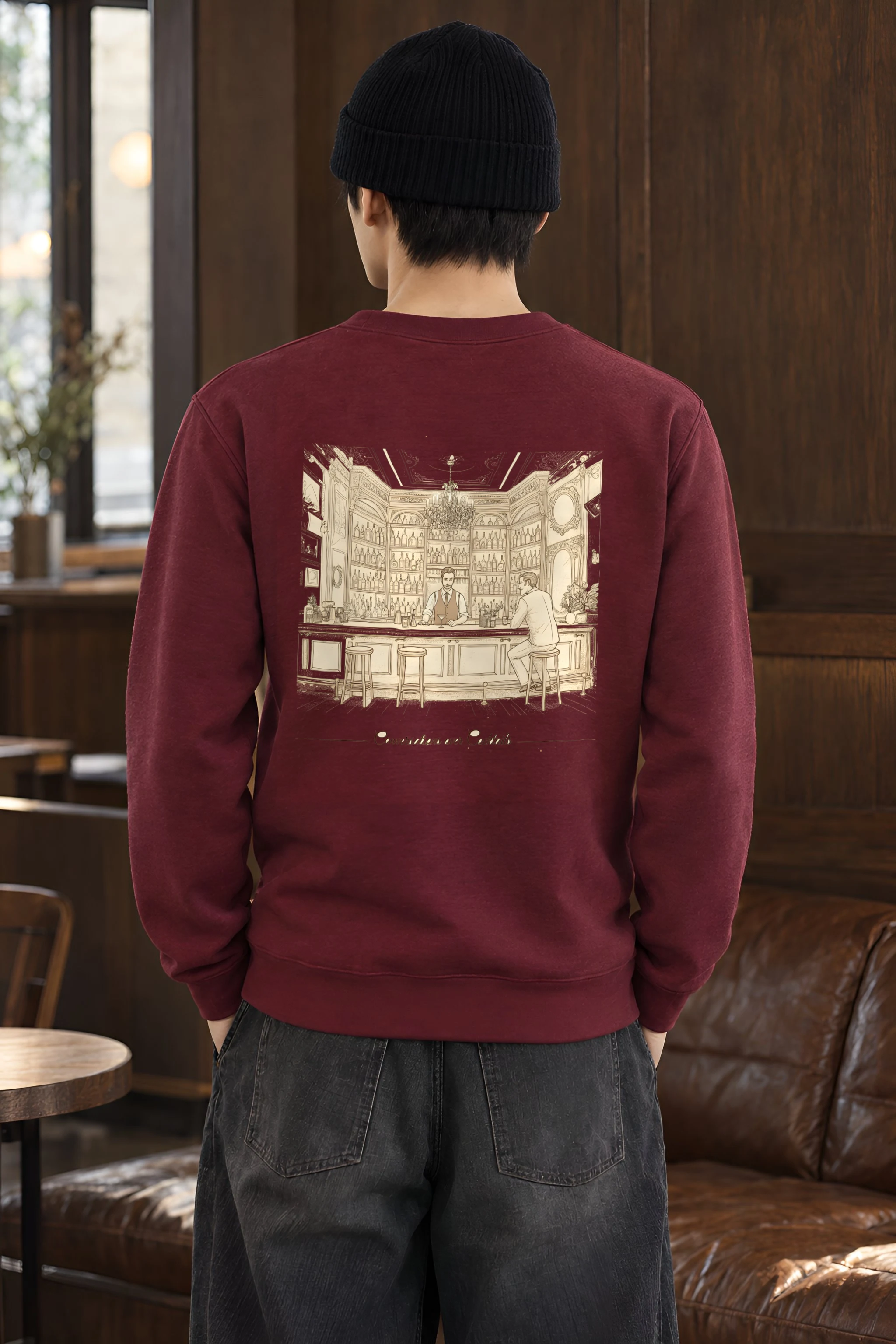 "Conversations Over Cocktails" Heavy Blend Unisex Crewneck Sweatshirt