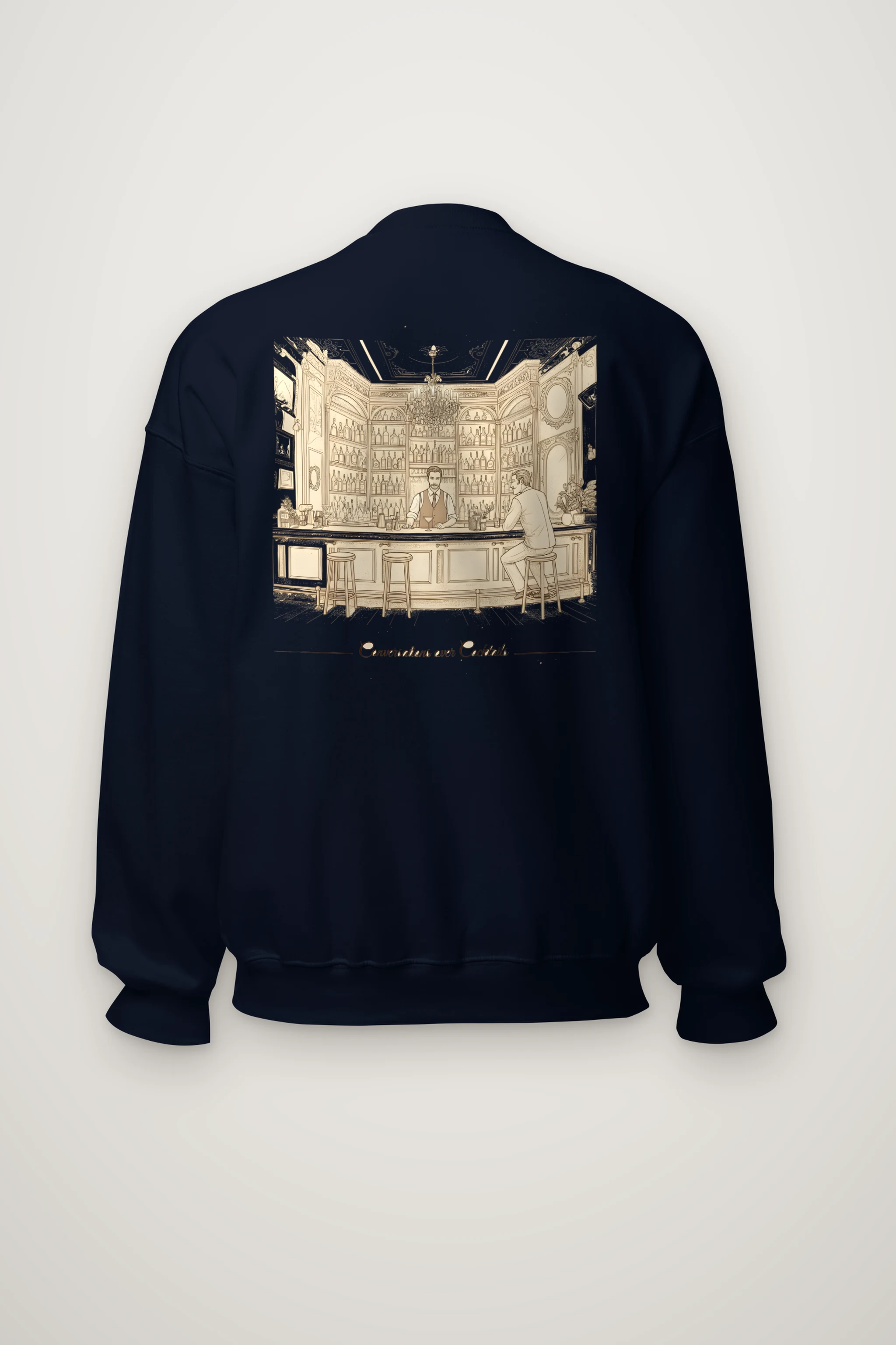 "Conversations Over Cocktails" Heavy Blend Unisex Crewneck Sweatshirt