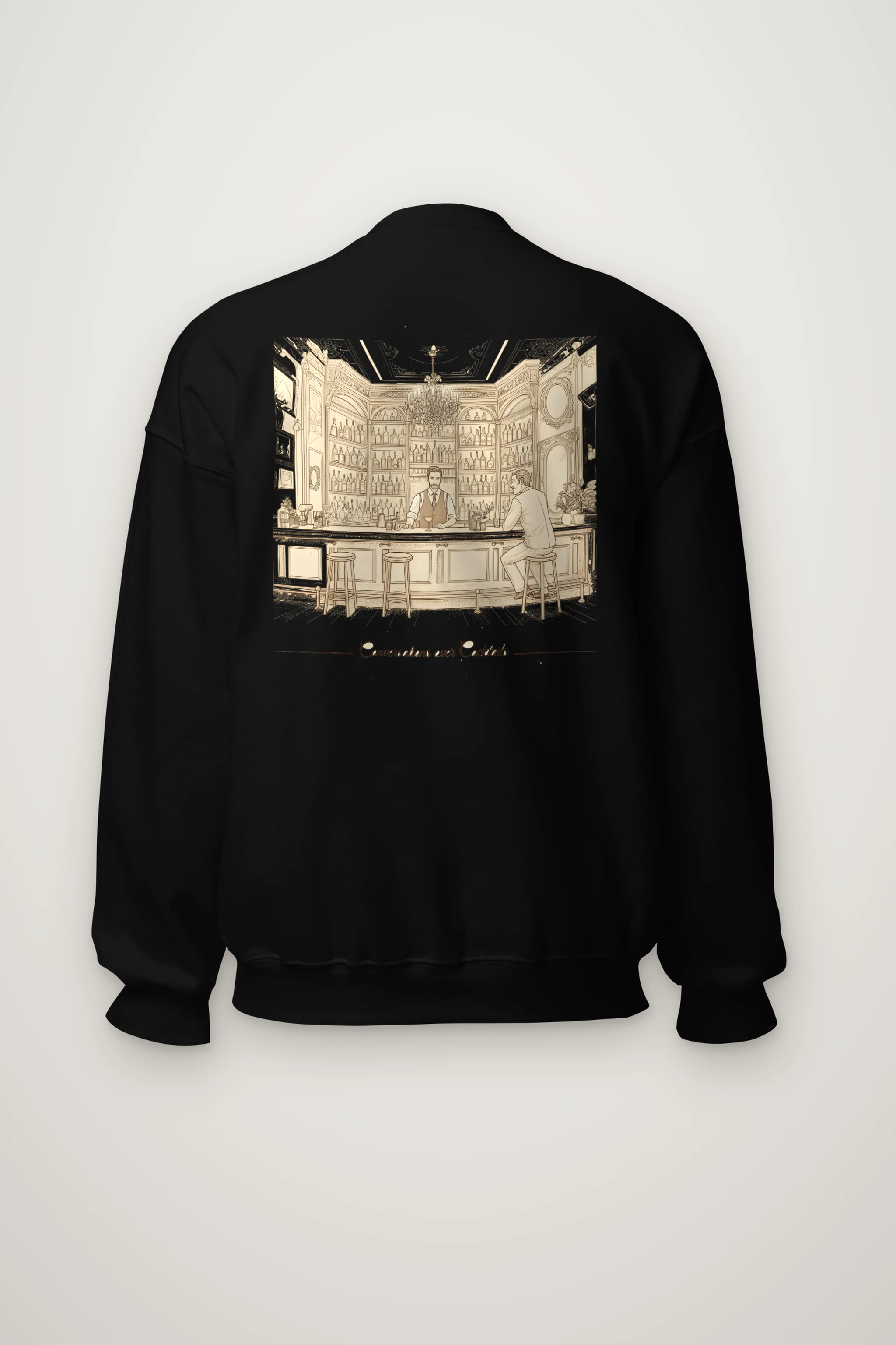 "Conversations Over Cocktails" Heavy Blend Unisex Crewneck Sweatshirt