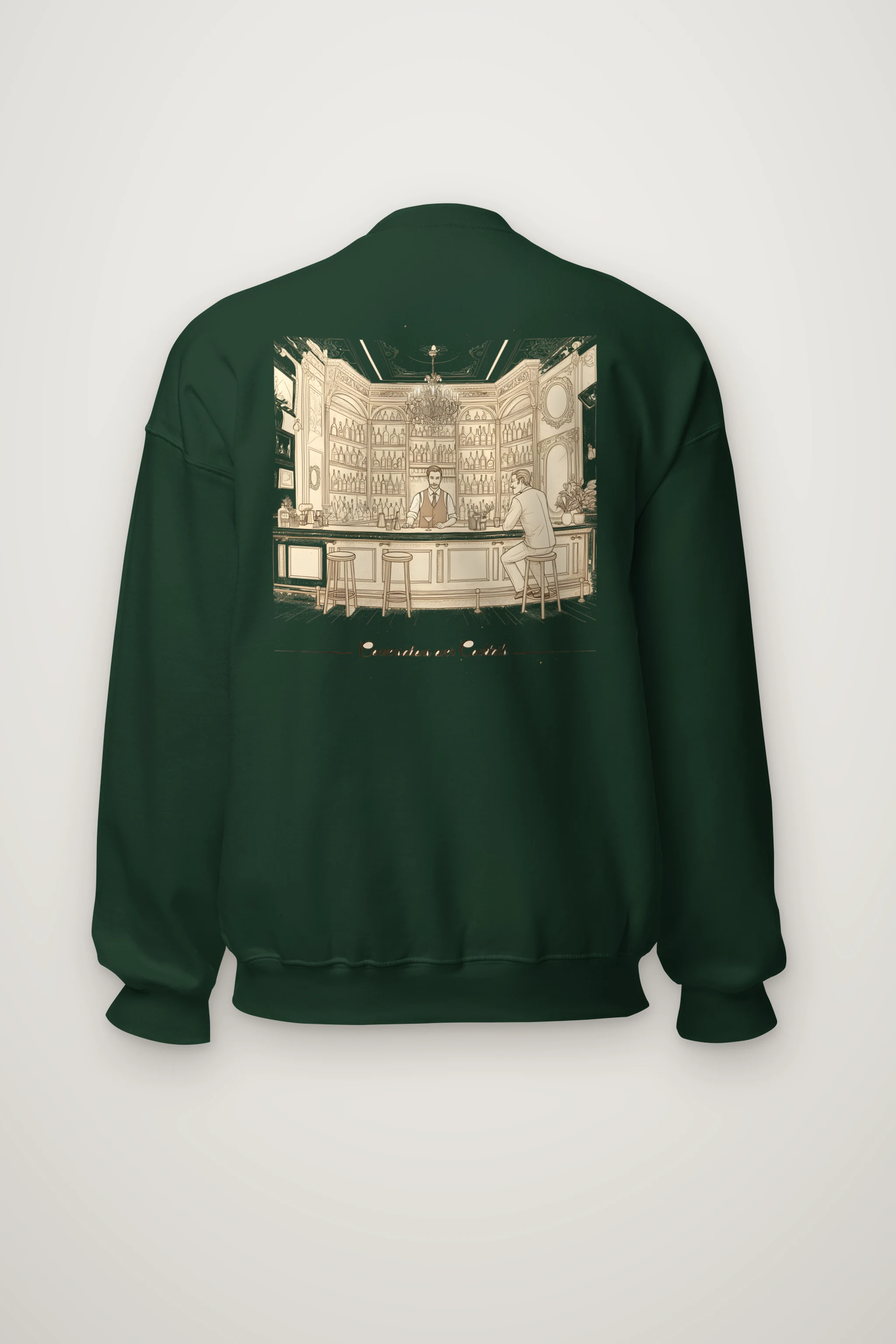 "Conversations Over Cocktails" Heavy Blend Unisex Crewneck Sweatshirt