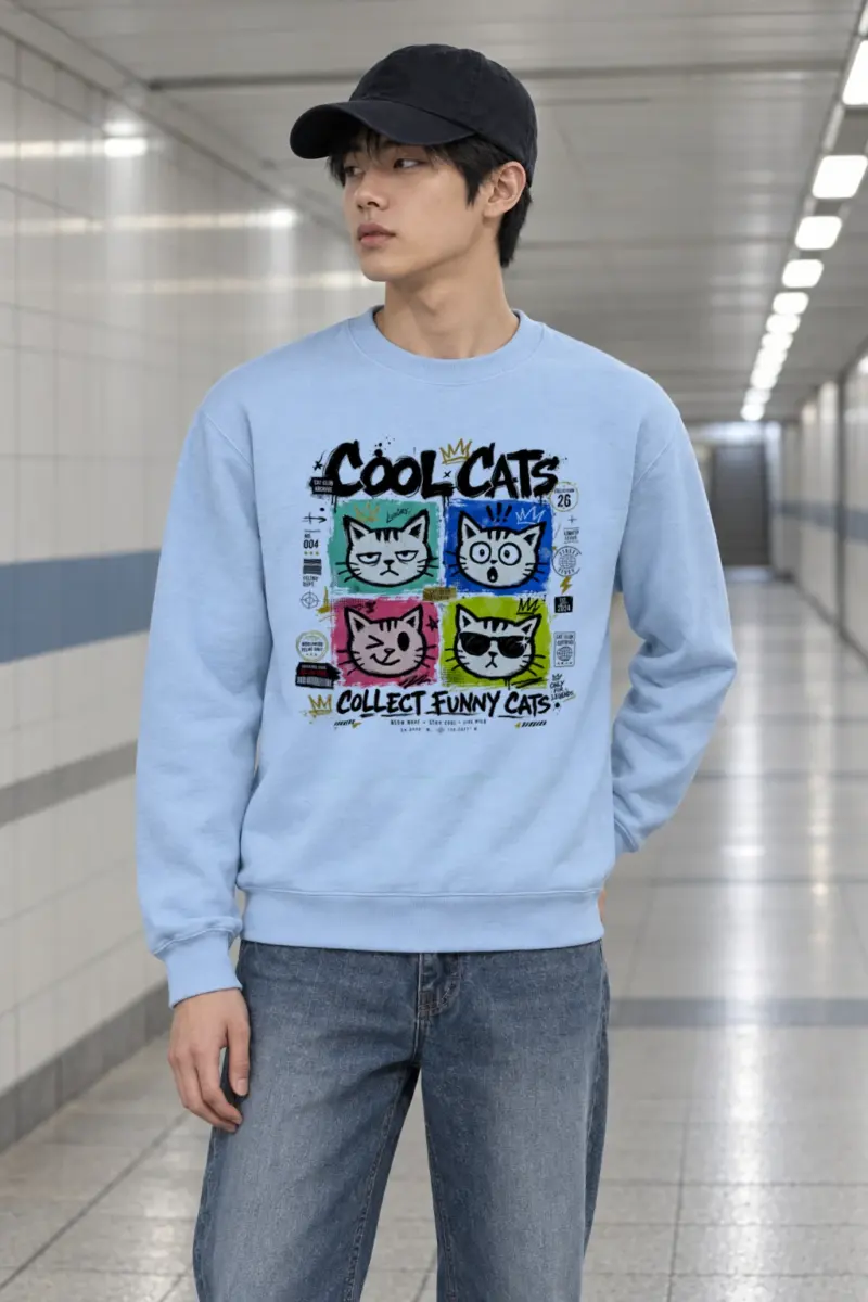 "Cool Cats Archive" Heavy Blend Unisex Crewneck Sweatshirt