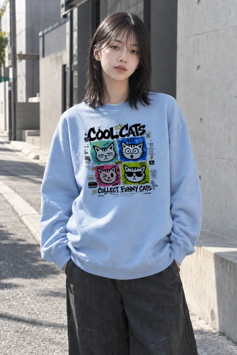 "Cool Cats Archive" Heavy Blend Unisex Crewneck Sweatshirt | Gildan 18000