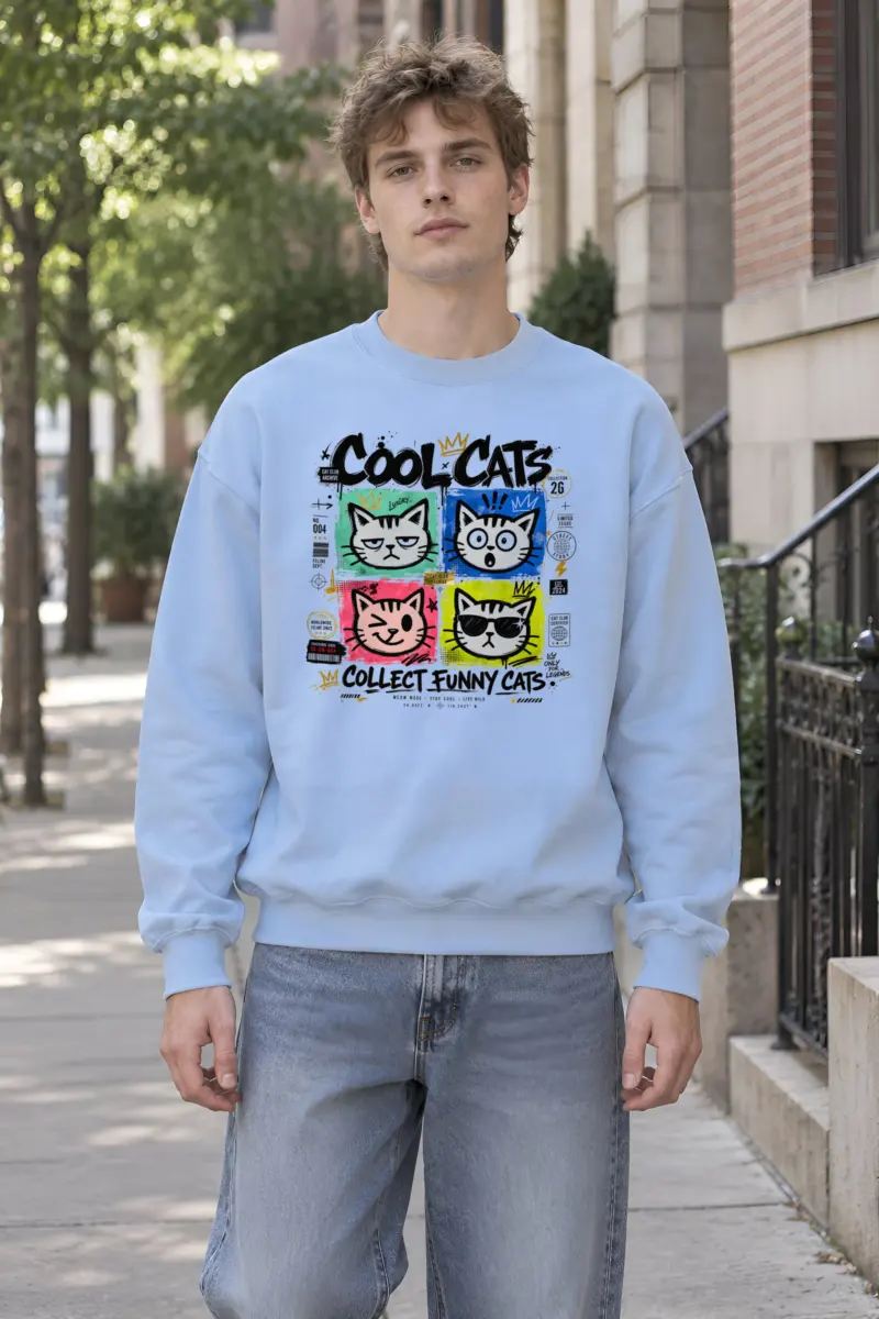 "Cool Cats Archive" Heavy Blend Unisex Crewneck Sweatshirt