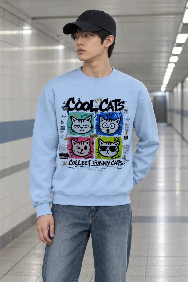 "Cool Cats Archive" Heavy Blend Unisex Crewneck Sweatshirt