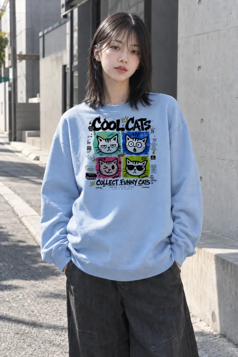 "Cool Cats Archive" Heavy Blend Unisex Crewneck Sweatshirt | Gildan 18000