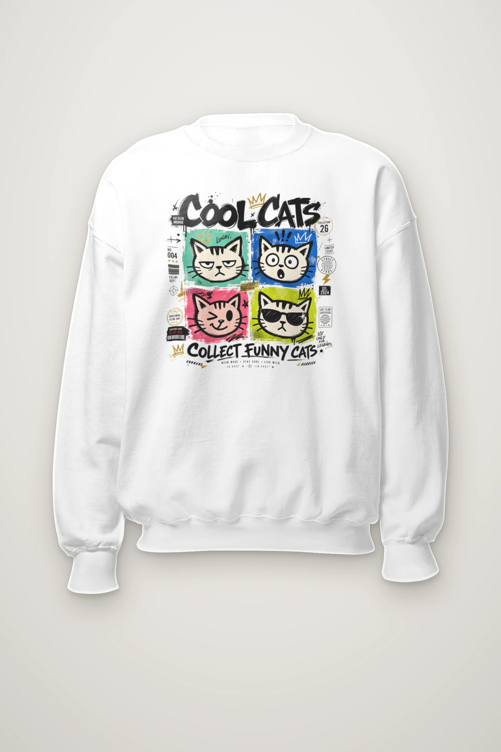 "Cool Cats Archive" Heavy Blend Unisex Crewneck Sweatshirt